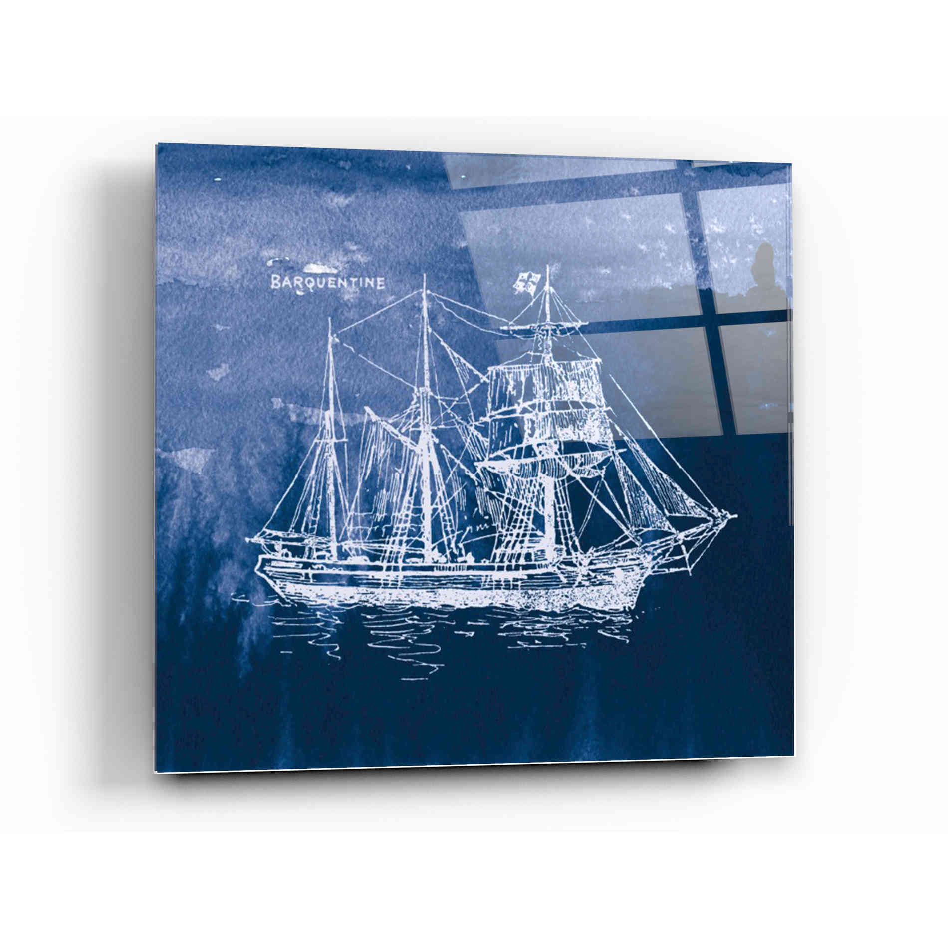 Epic Art 'Sailing Ships III' by Wild Apple Portfolio, Acrylic Glass Wall Art,12 x 12