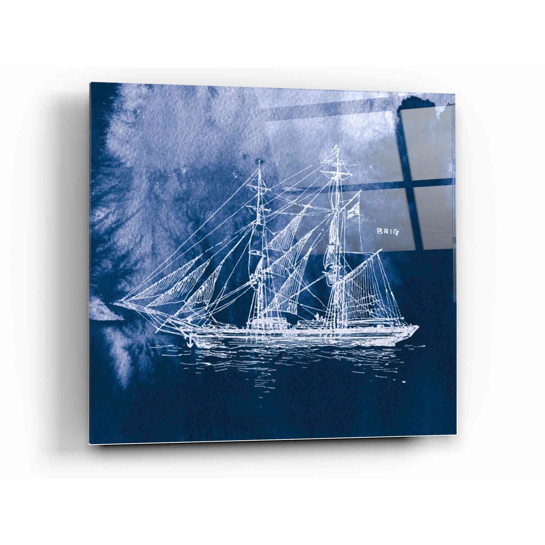 Epic Art 'Sailing Ships IV' by Wild Apple Portfolio, Acrylic Glass Wall Art,12 x 12