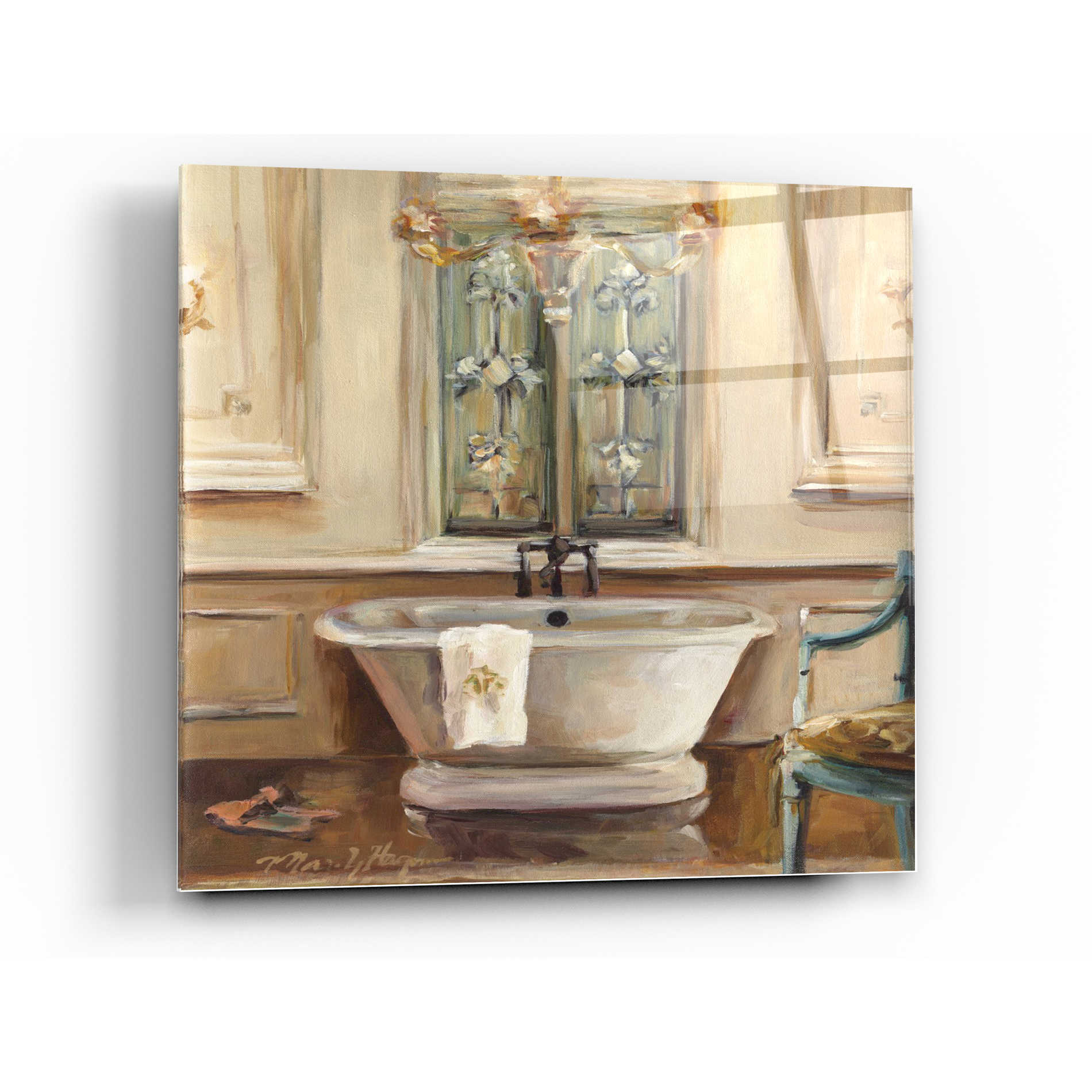 Epic Art 'Classical Bath III' by Marilyn Hageman, Acrylic Glass Wall Art,12x12