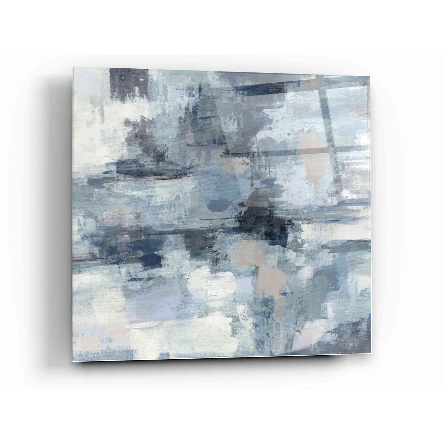Epic Art 'In The Clouds Indigo and Gray Crop' by Silvia Vassileva, Acrylic Glass Wall Art,12x12