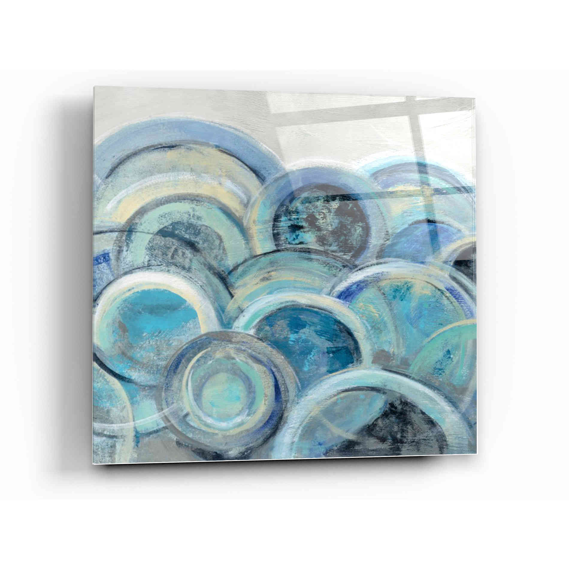 Epic Art 'Variation Blue Grey III' by Silvia Vassileva, Acrylic Glass Wall Art,12x12