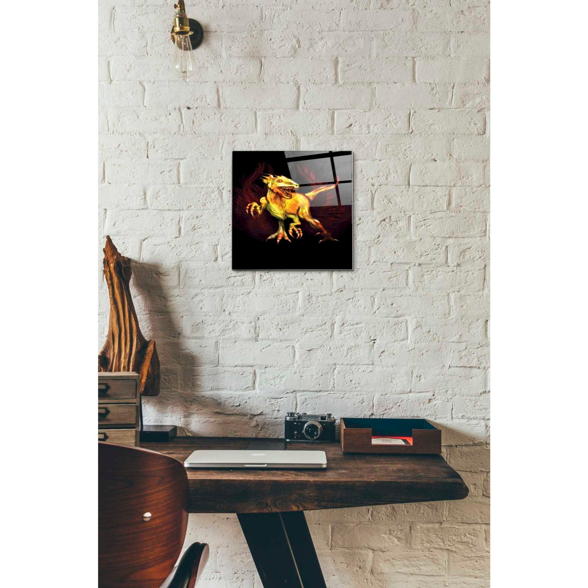 Epic Art 'Raptor' by Michael Stewart, Acrylic Glass Wall Art,12x12