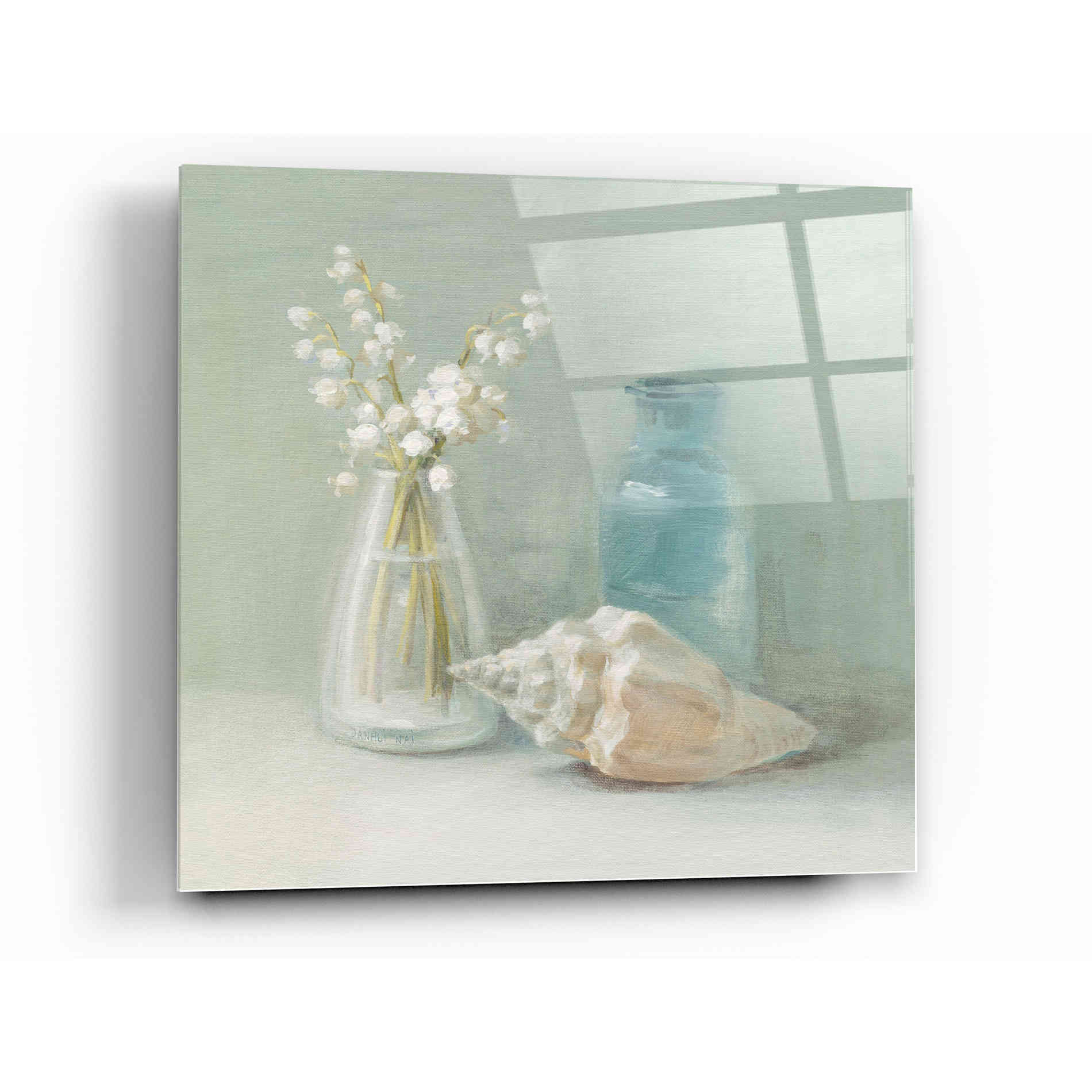 Epic Art 'Lily of the Valley Spa' by Danhui Nai, Acrylic Glass Wall Art,12 x 12