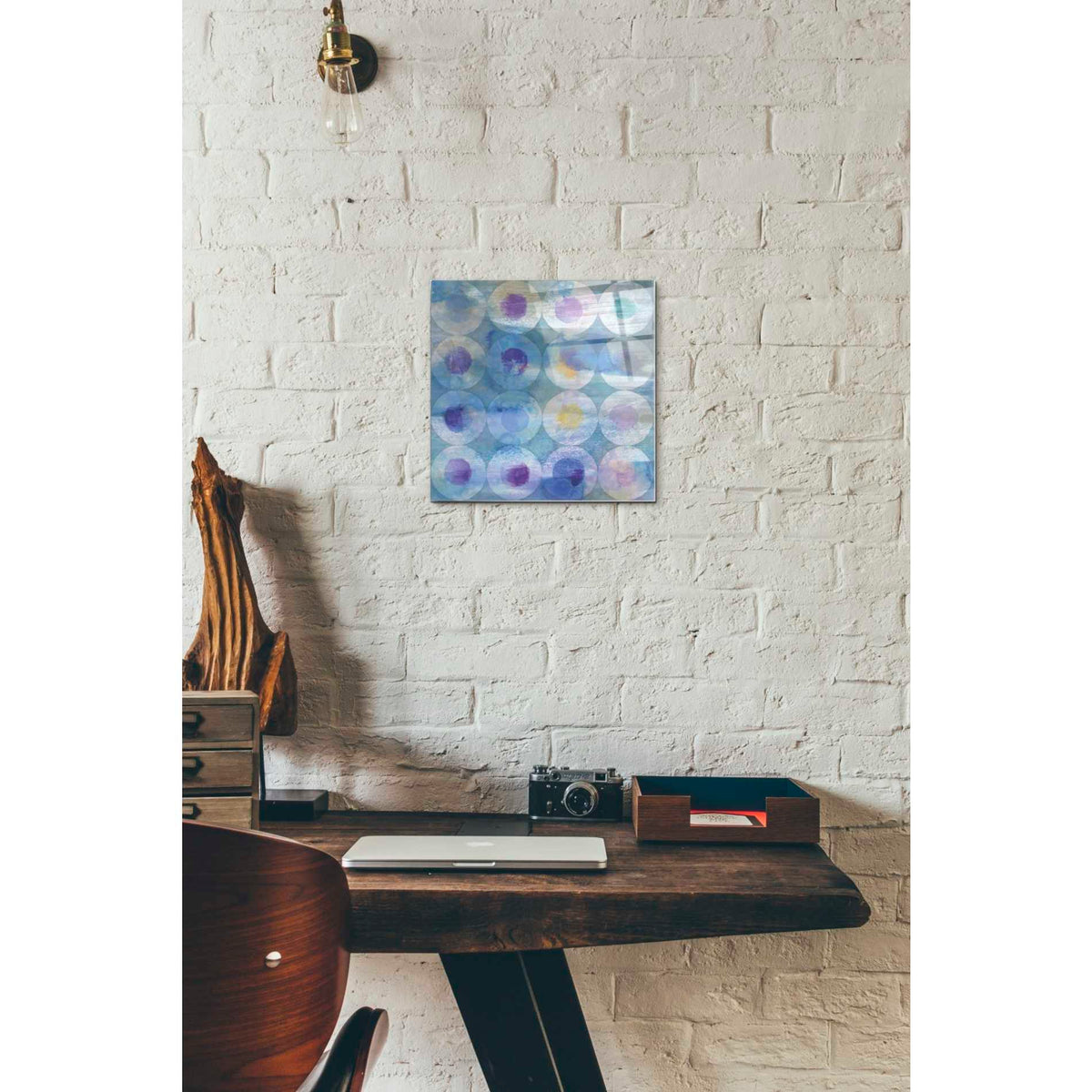 Epic Art 'Touching Circles III' by Danhui Nai, Acrylic Glass Wall Art,12 x 12