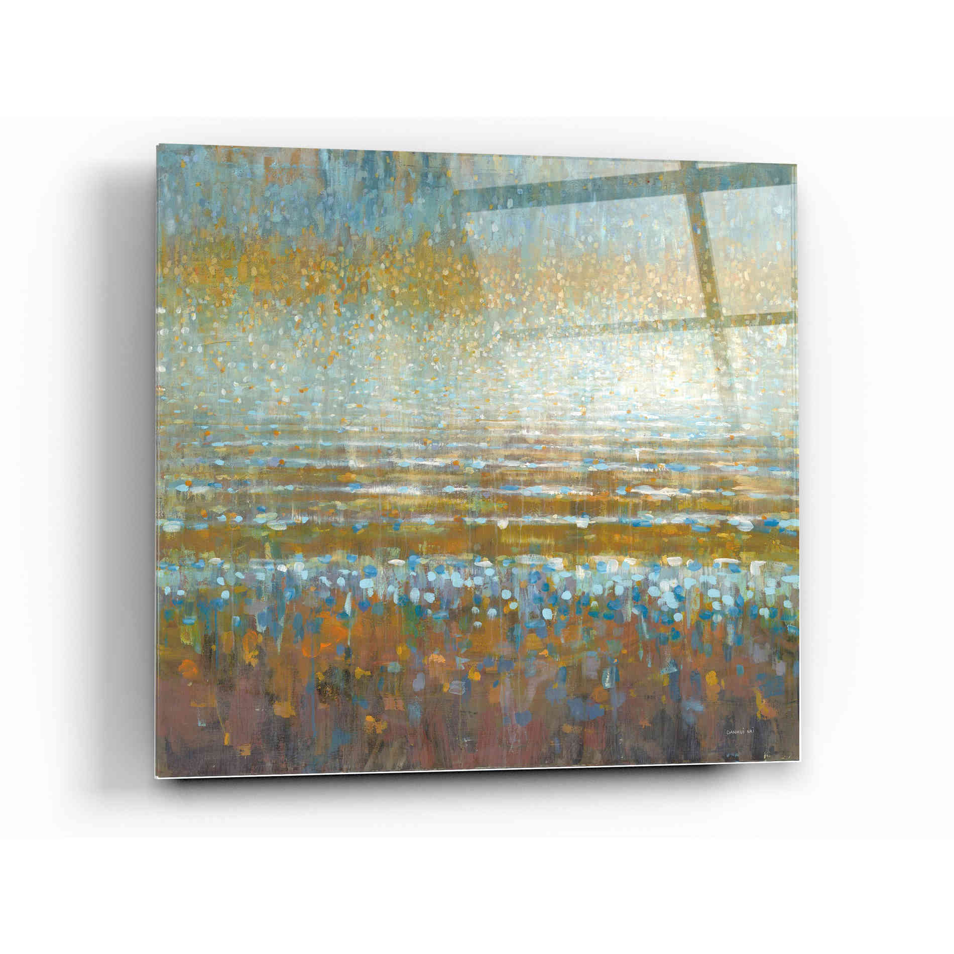 Epic Art 'Rains Over the Lake Light' by Danhui Nai, Acrylic Glass Wall Art,12x12
