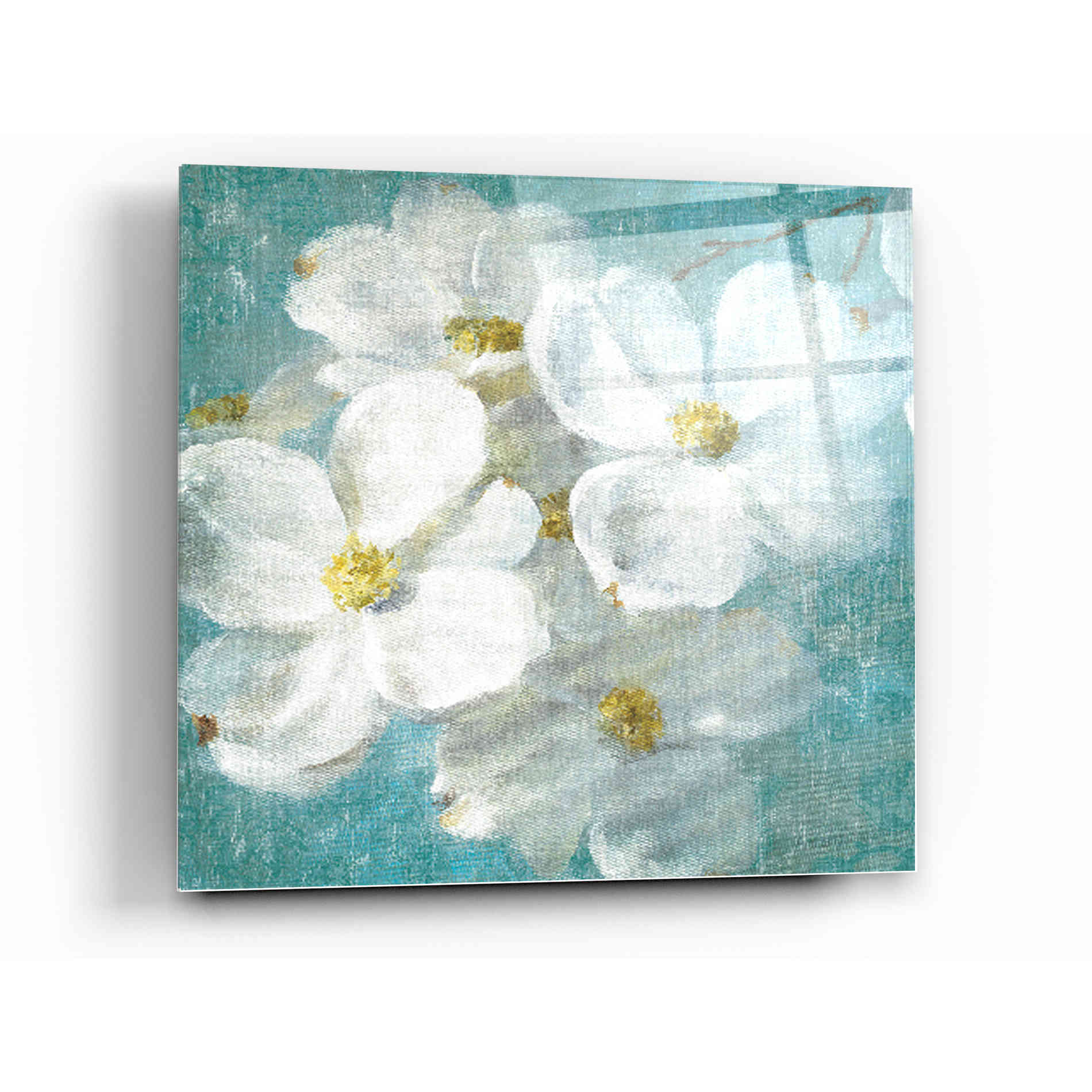 Epic Art 'Indiness Blossom Square Vintage II' by Danhui Nai, Acrylic Glass Wall Art,12x12