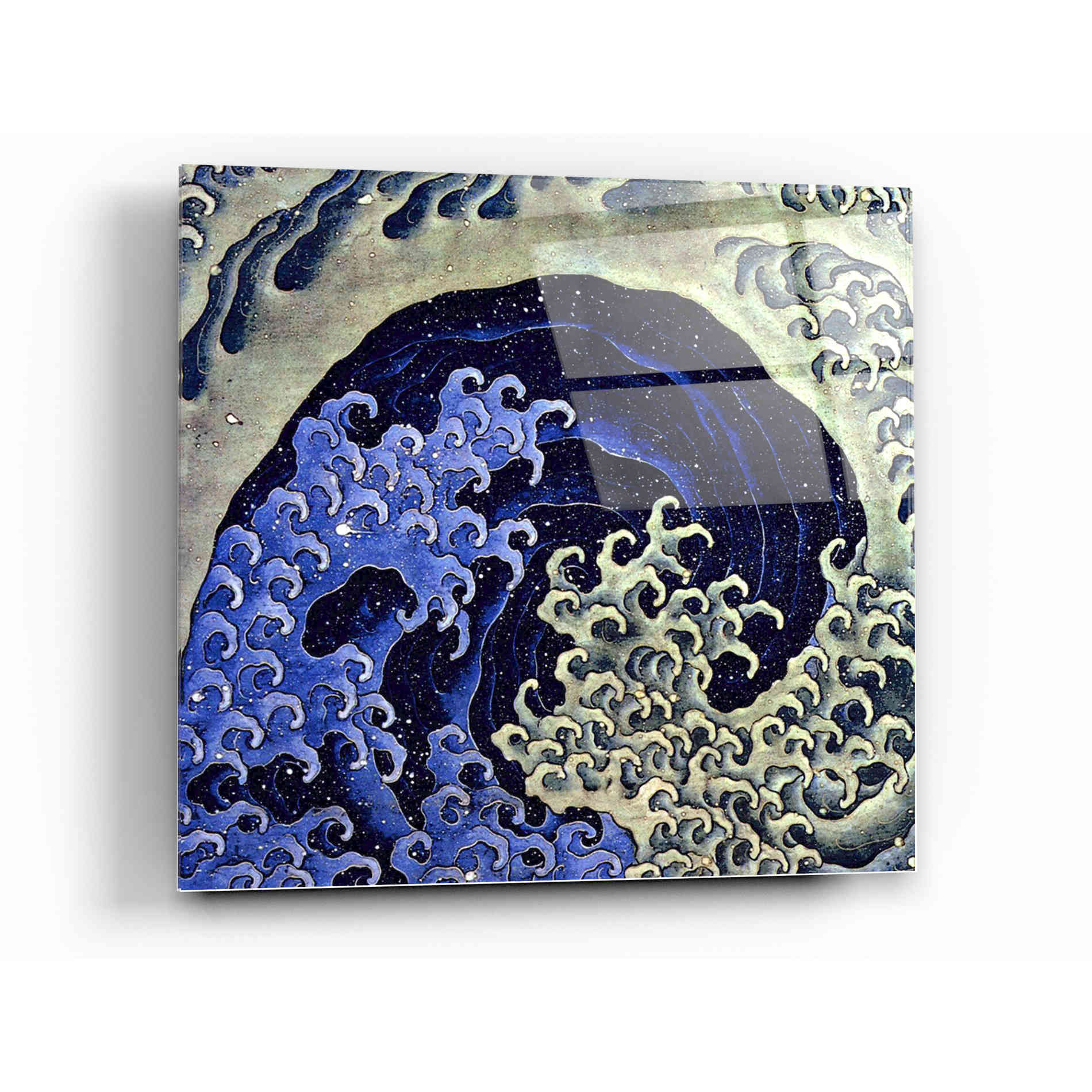 Epic Art 'Feminine Waves (Menami)' by Katsushika Hokusai Acrylic Glass Wall Art,12x12