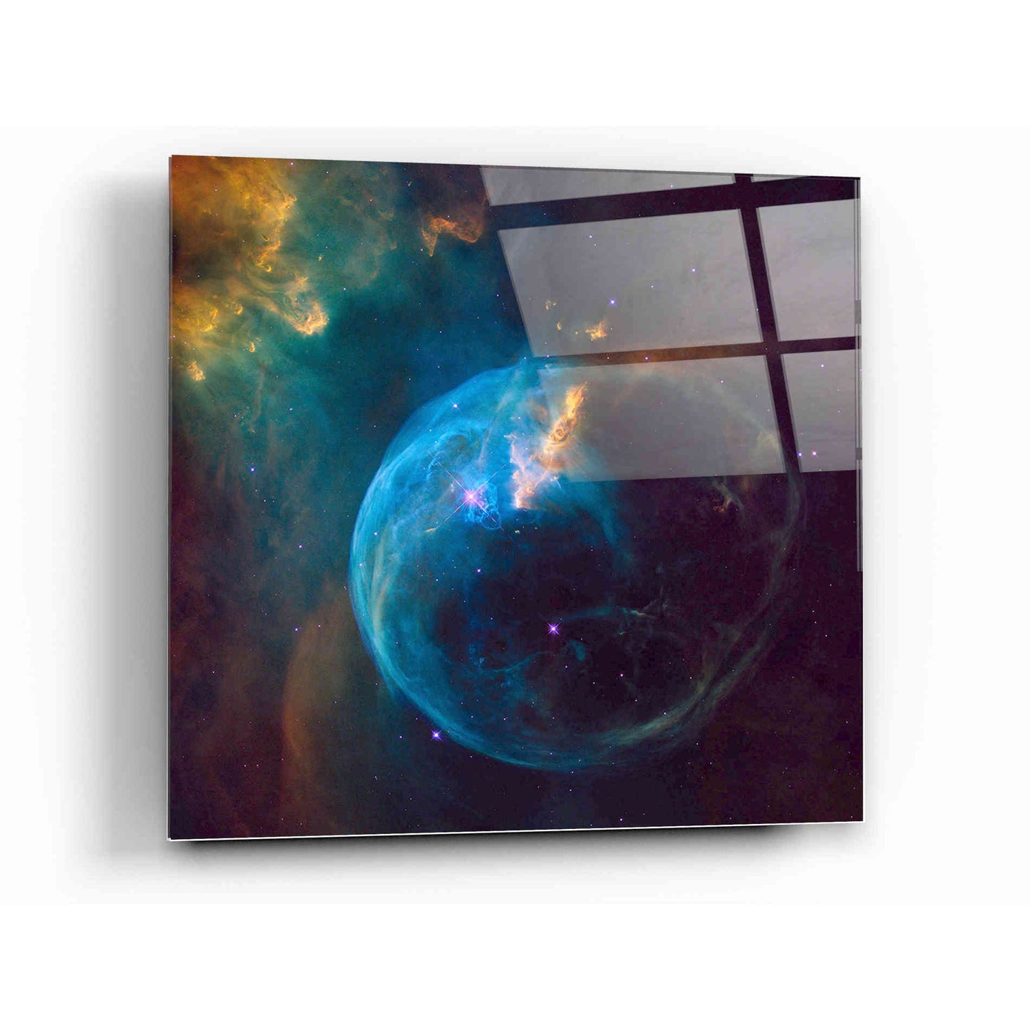 Epic Art "Bubble Nebula" Hubble Space Telescope Acrylic Glass Wall Art,12x12