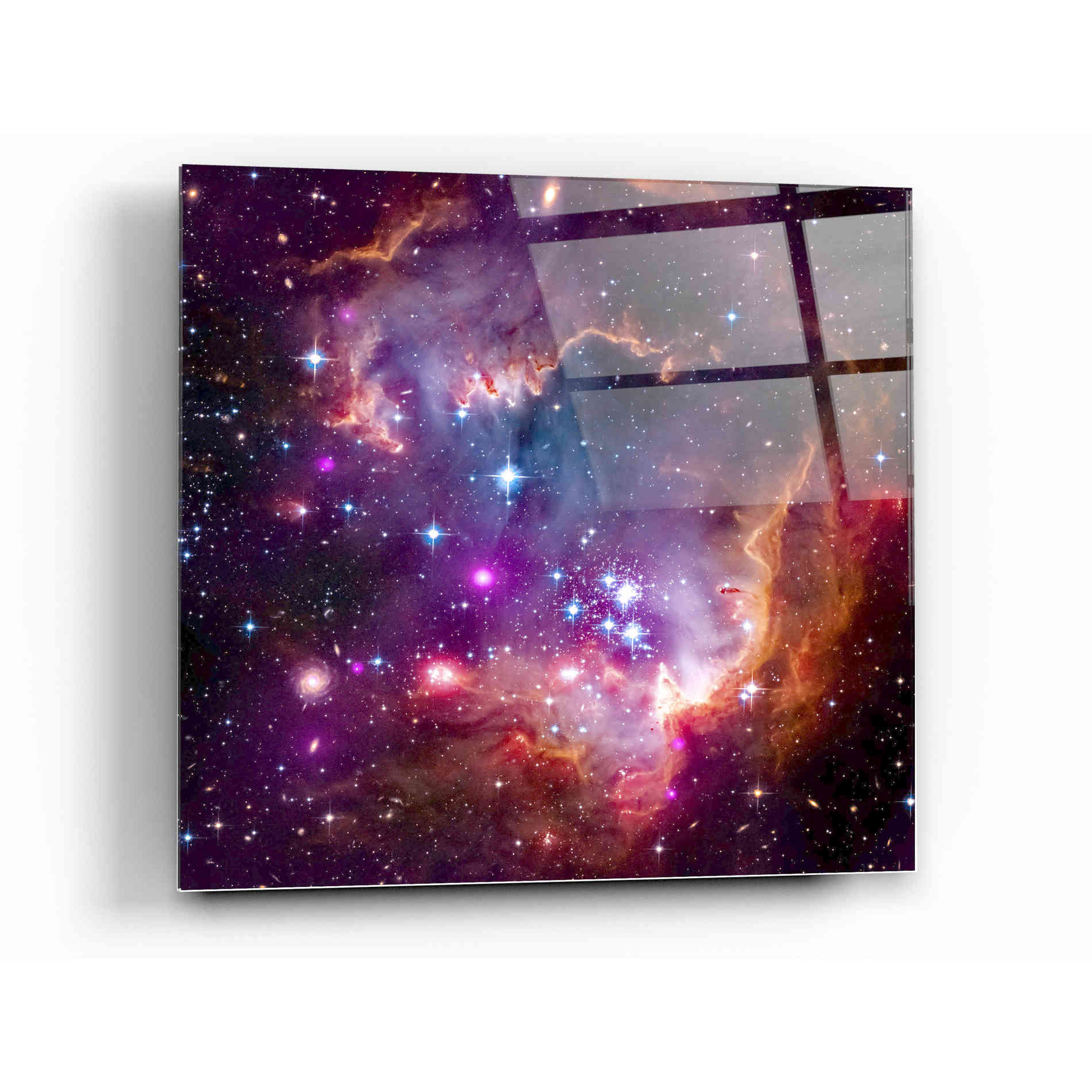 Epic Art "Magellanic Cloud" Hubble Space Telescope Acrylic Glass Wall Art,12x12