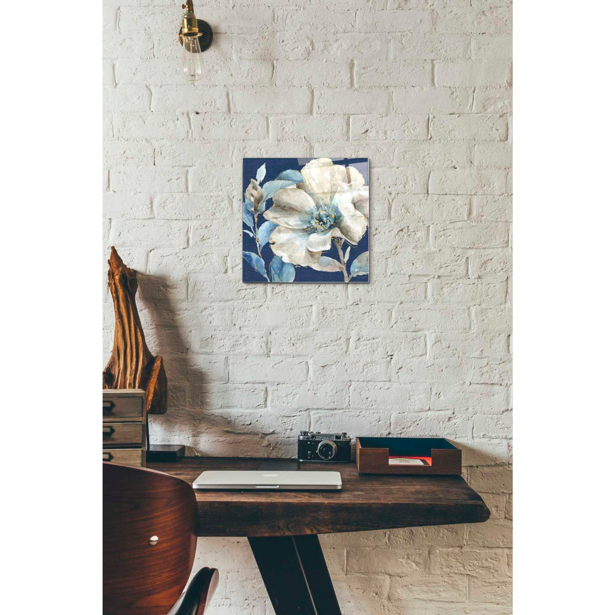 Epic Art 'Indigold IV Navy' by Lisa Audit, Acrylic Glass Wall Art,12x12