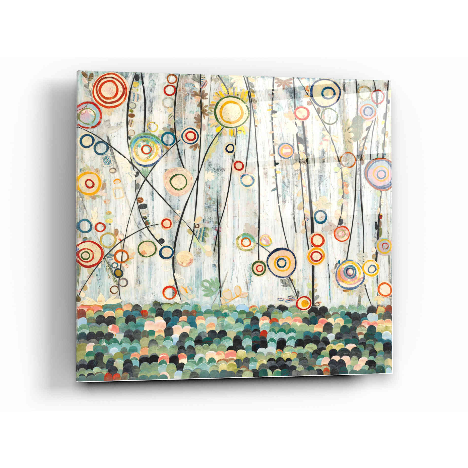 Epic Art 'Blooming Meadow' by Candra Boggs, Acrylic Glass Wall Art,12 x 12