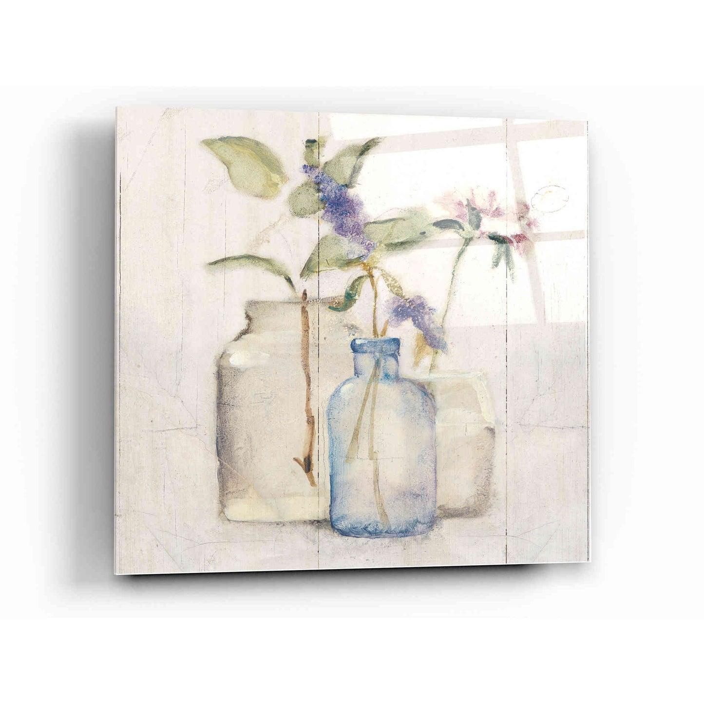 Epic Art 'Blossoms on Birch I' by Cheri Blum, Acrylic Glass Wall Art,12 x 12
