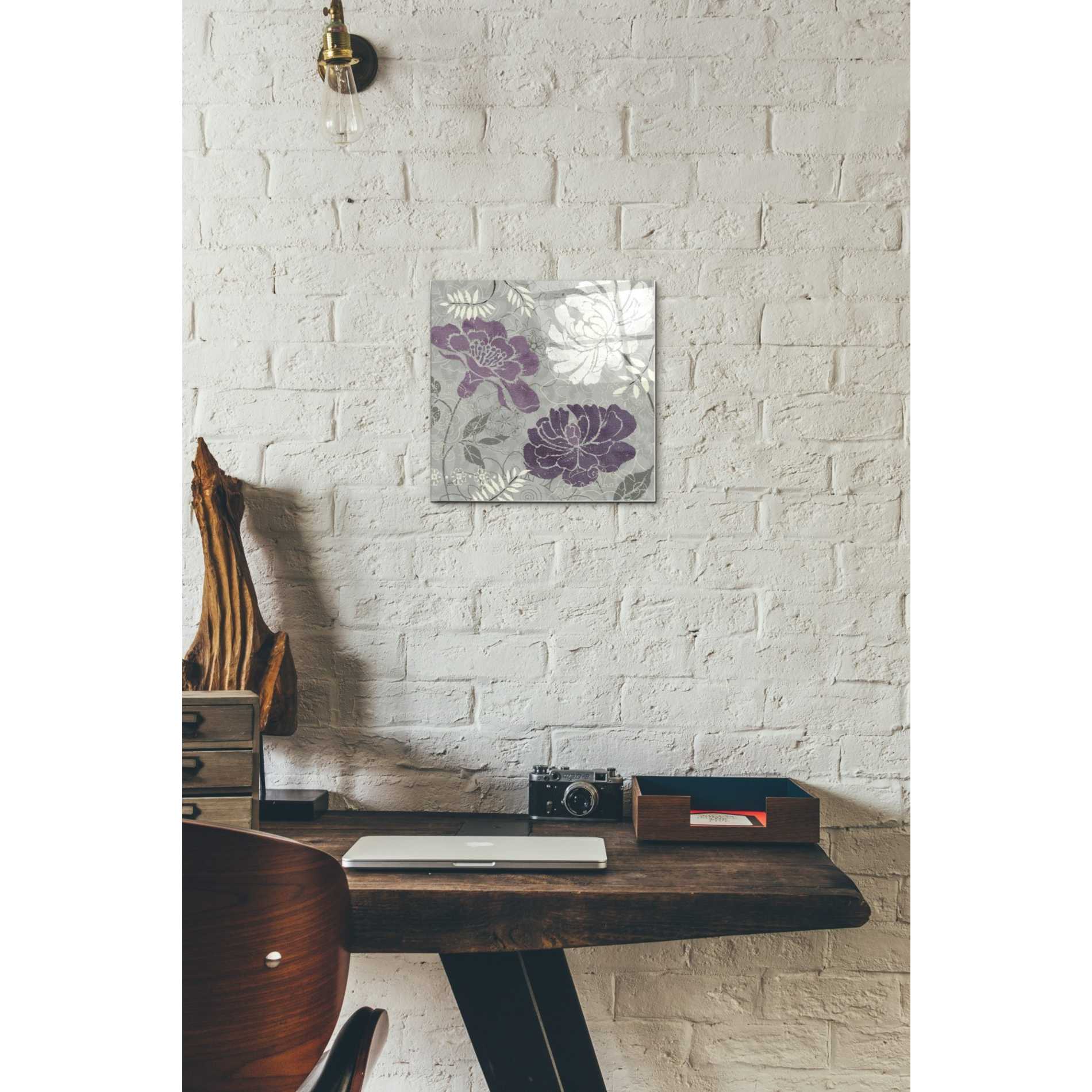 Epic Art 'Morning Tones Purple I' by Daphne Brissonet, Acrylic Glass Wall Art,12 x 12