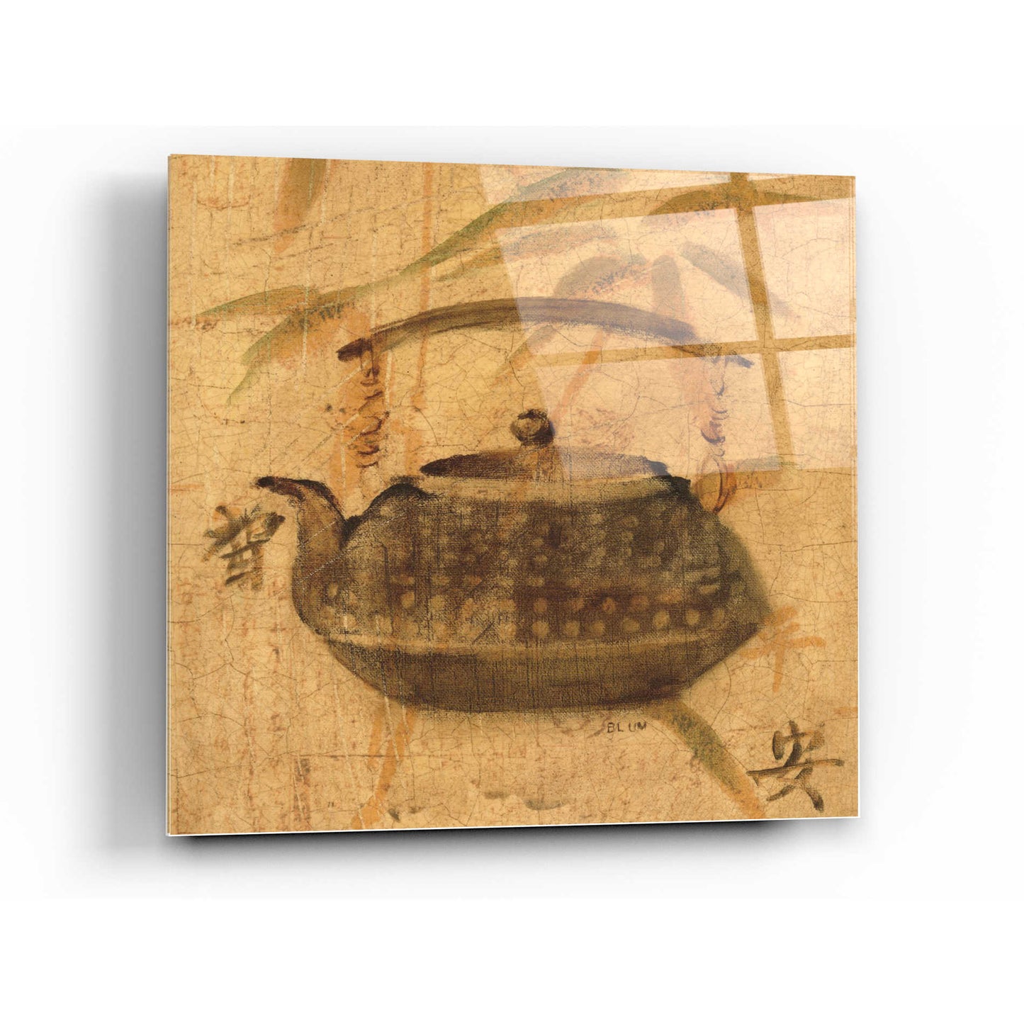 Epic Art 'Asian Teapot III' by Cheri Blum, Acrylic Glass Wall Art,12 x 12