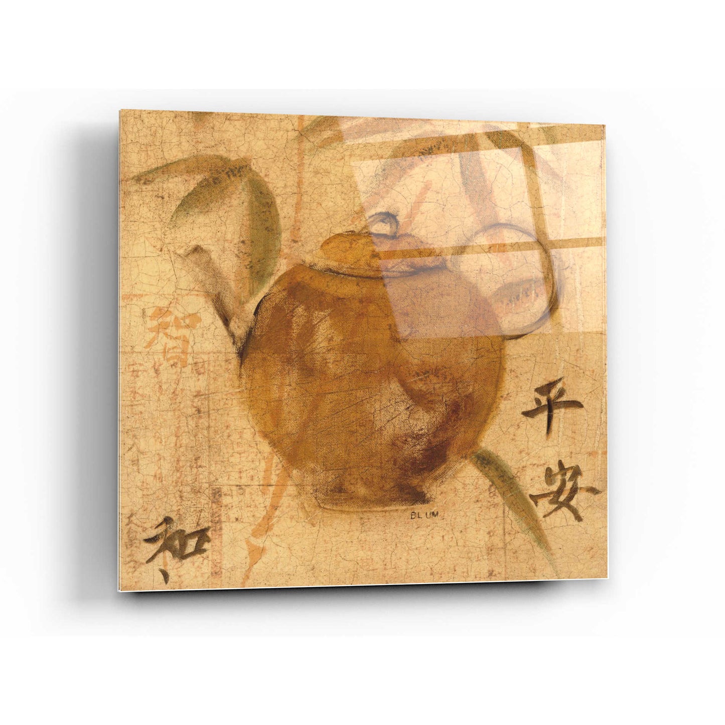 Epic Art 'Asian Teapot IV' by Cheri Blum, Acrylic Glass Wall Art,12 x 12