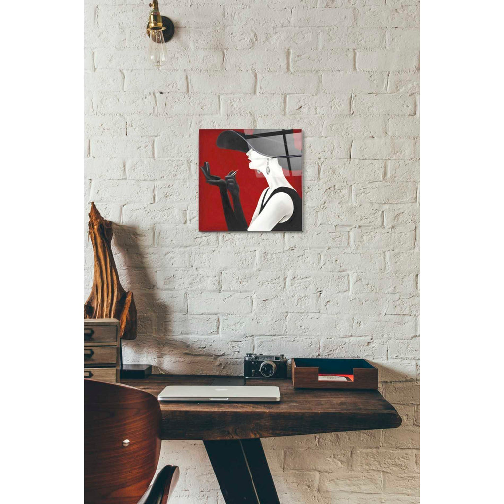Epic Art 'Haute Chapeau Rouge II' by Marco Fabiano, Acrylic Glass Wall Art,12x12
