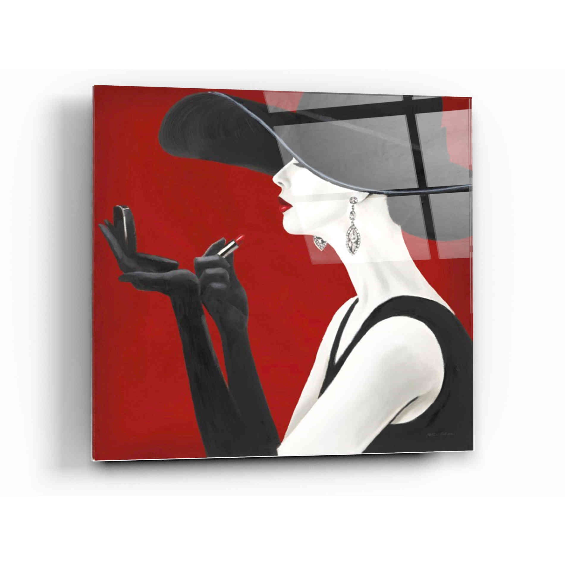Epic Art 'Haute Chapeau Rouge II' by Marco Fabiano, Acrylic Glass Wall Art,12x12