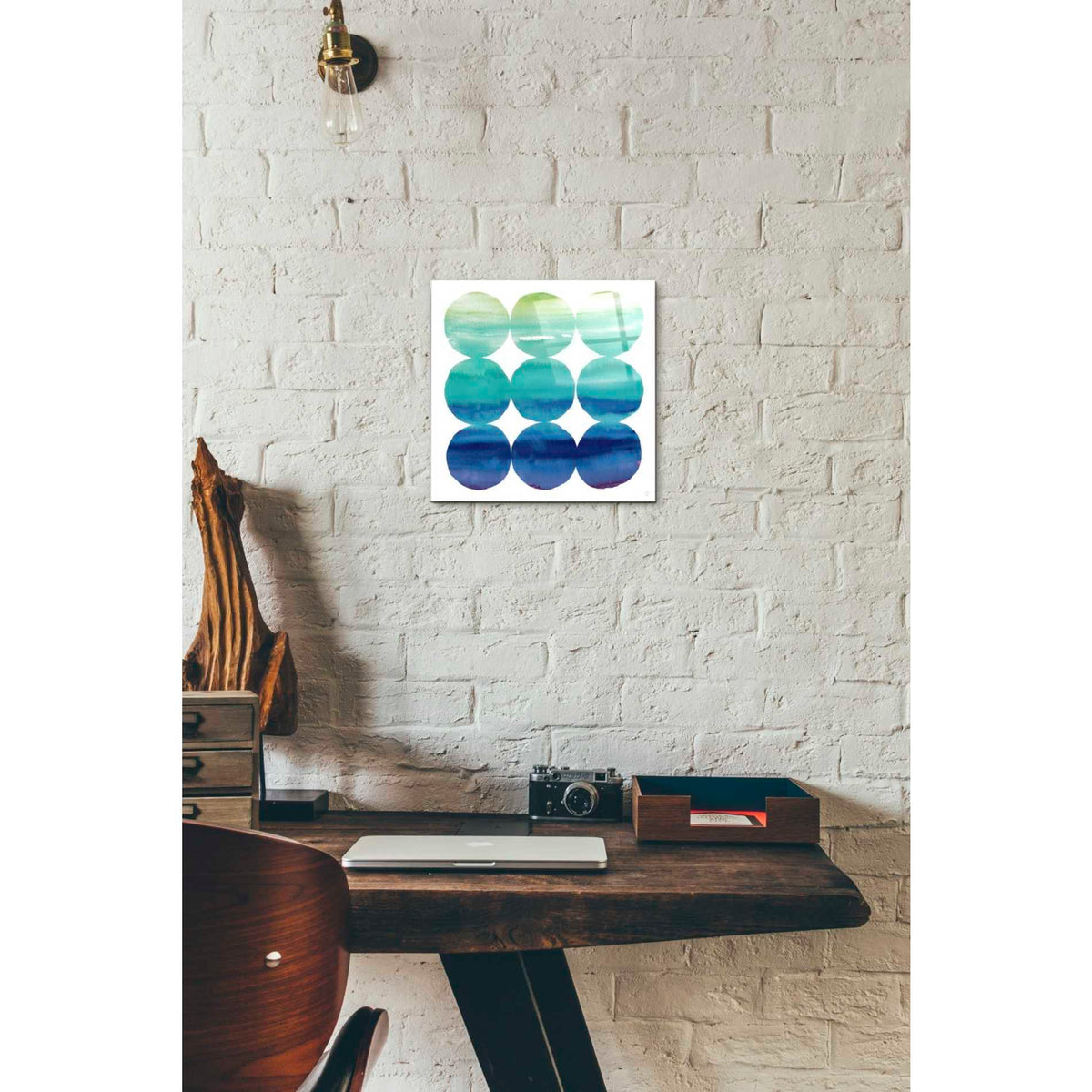 Epic Art 'Summer Dots III' by Elyse DeNeige, Acrylic Glass Wall Art,12 x 12