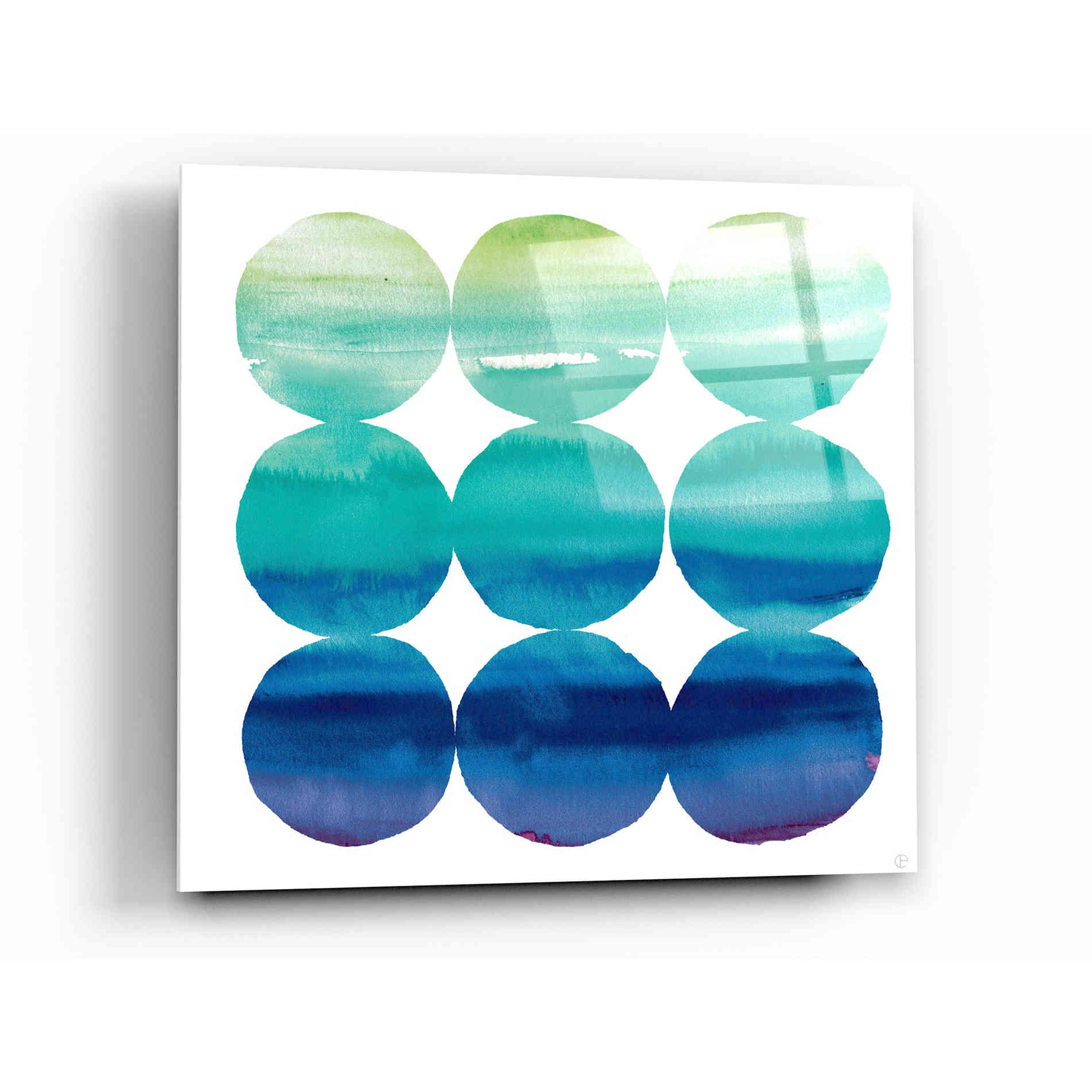 Epic Art 'Summer Dots III' by Elyse DeNeige, Acrylic Glass Wall Art,12 x 12