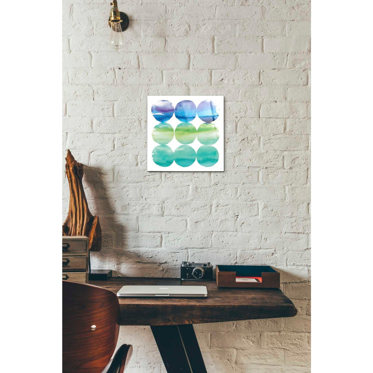 Epic Art 'Summer Dots II' by Elyse DeNeige, Acrylic Glass Wall Art,12 x 12