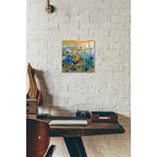 Epic Art 'Birdy Birdy Royal Blue' by Shirley Novak, Acrylic Glass Wall Art,12 x 12