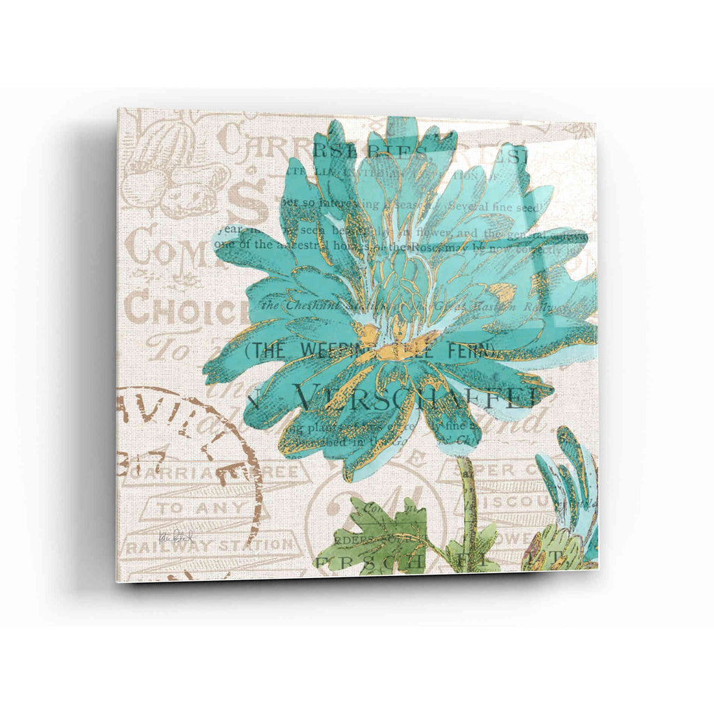 Epic Art 'Bookshelf Botanical IV' by Katie Pertiet, Acrylic Glass Wall Art,12 x 12