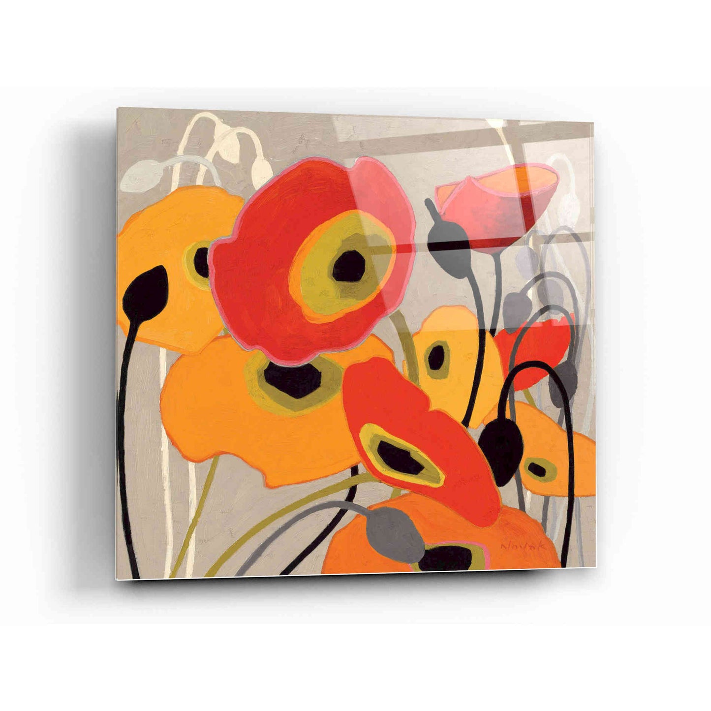 Epic Art 'Mango Tango I' by Shirley Novak, Acrylic Glass Wall Art,12 x 12