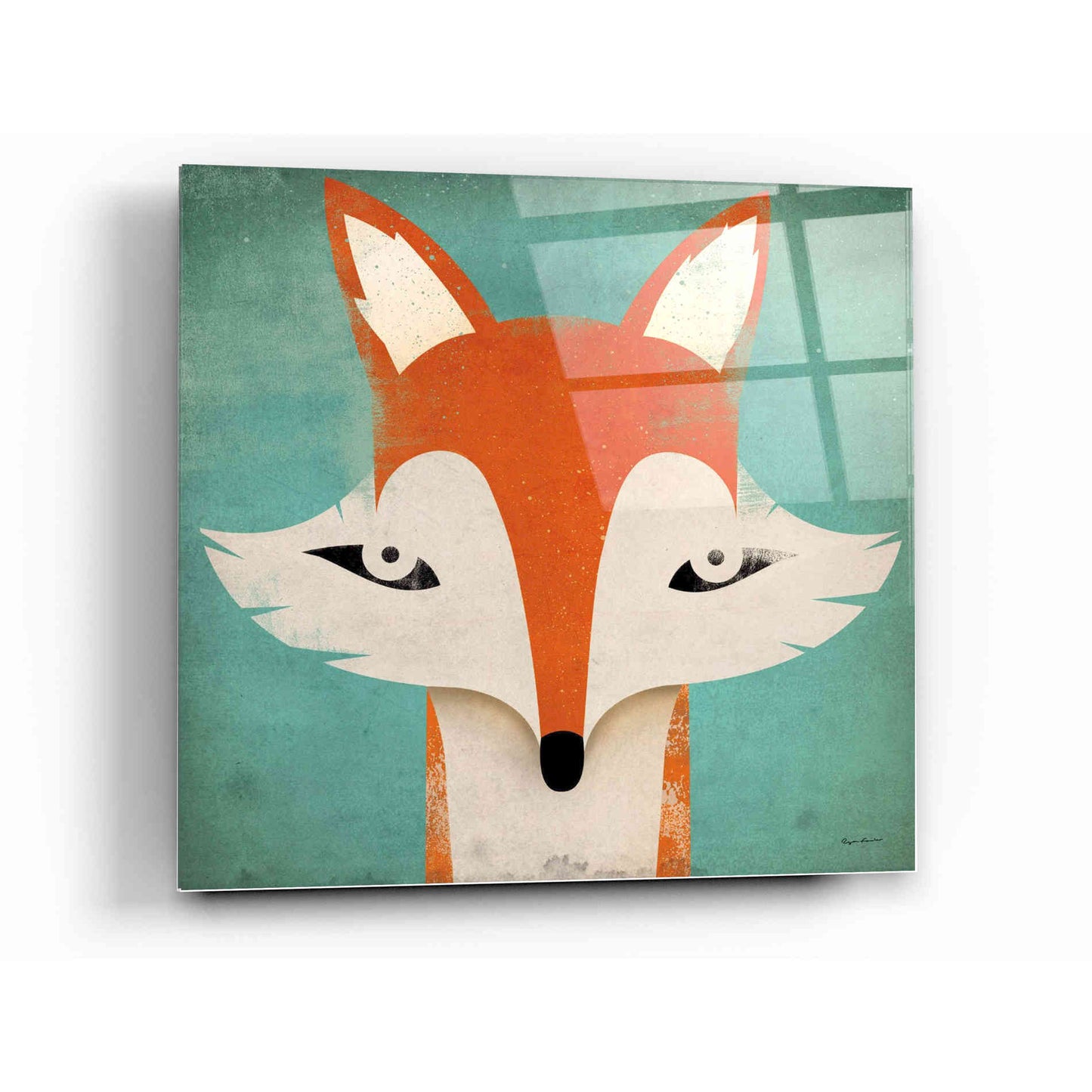 Epic Art 'Fox' by Ryan Fowler, Acrylic Glass Wall Art,12x12