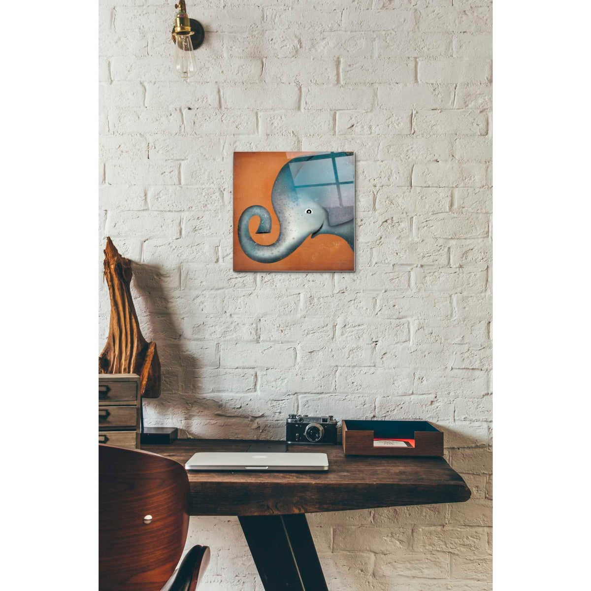 Epic Art 'Elephant Wow' by Ryan Fowler, Acrylic Glass Wall Art,12x12
