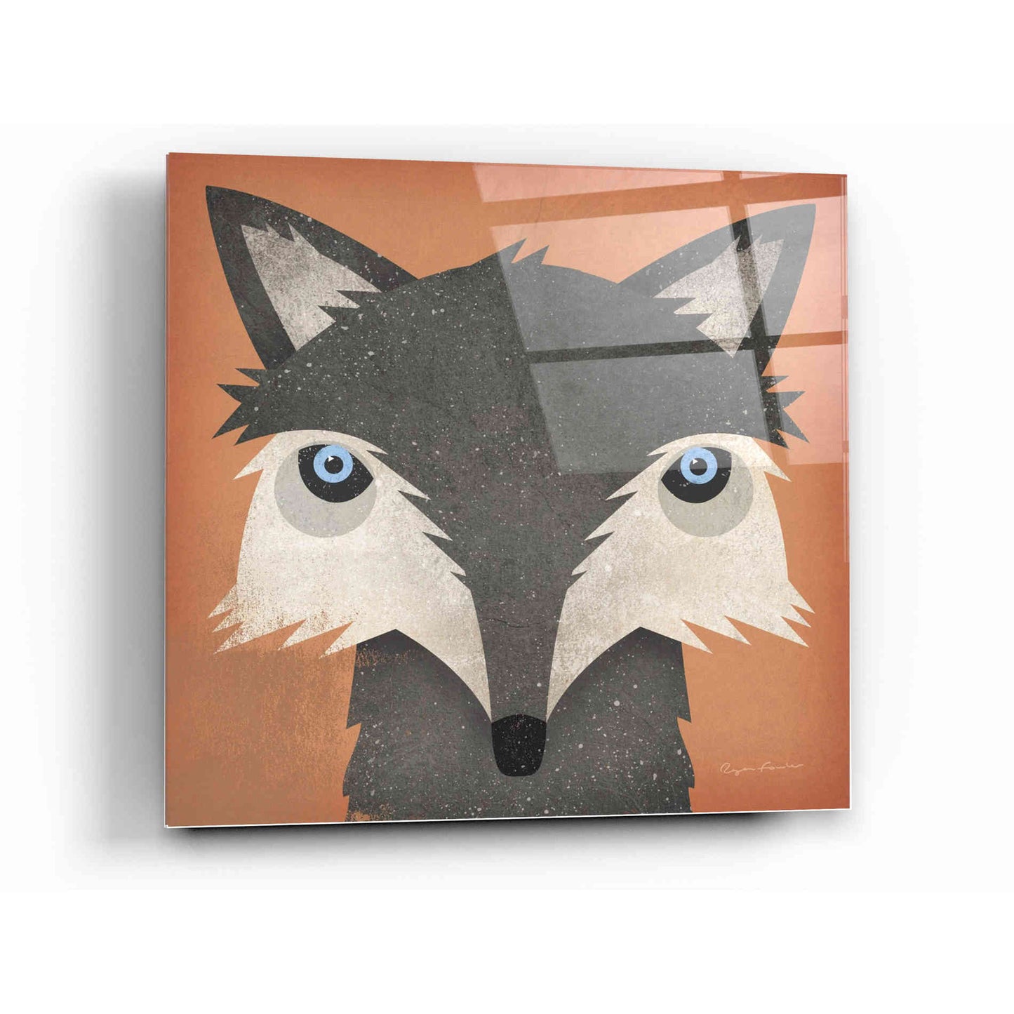 Epic Art 'Timber Wolf' by Ryan Fowler, Acrylic Glass Wall Art,12x12