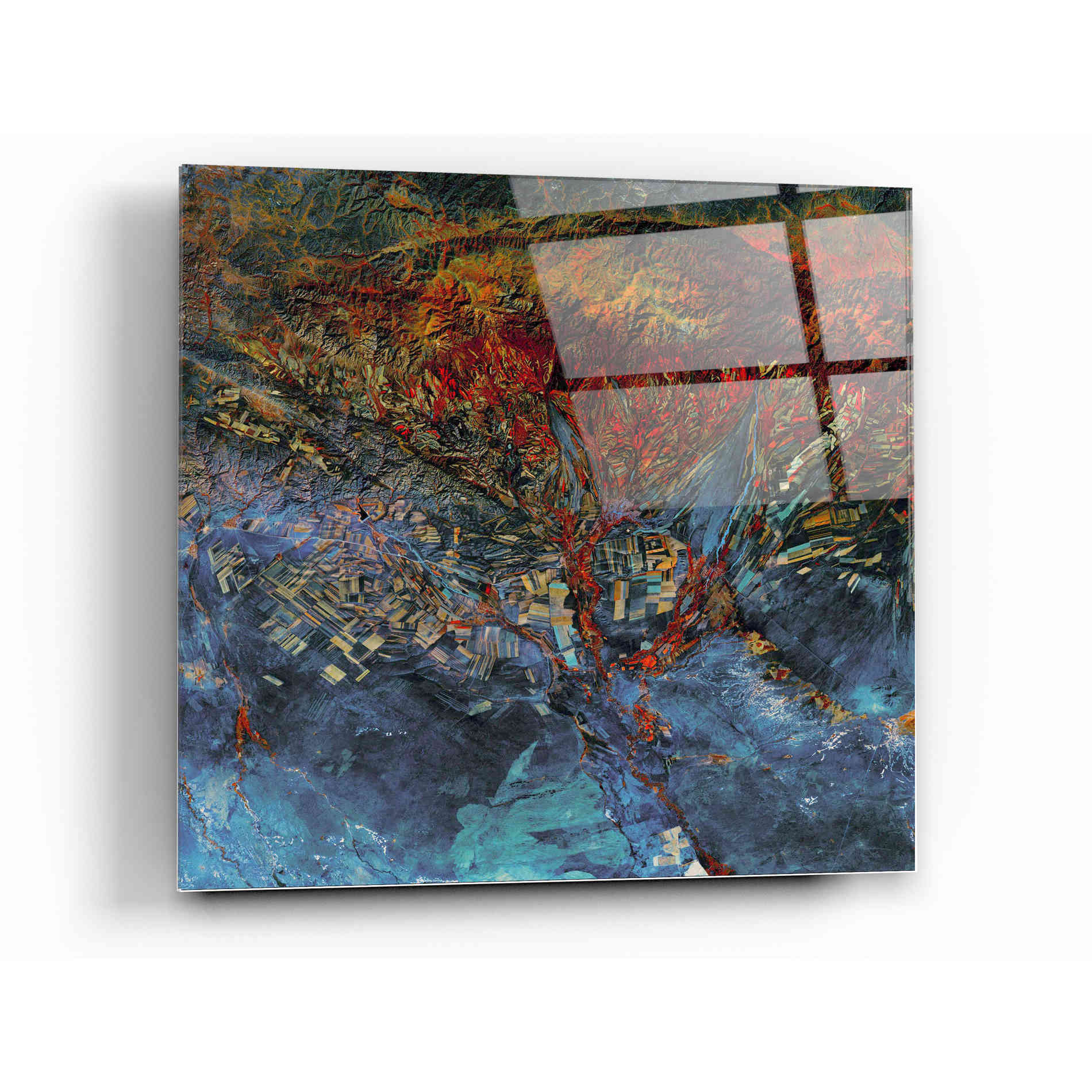 Epic Art 'Earth As Art: Cubism Landsat Style' Acrylic Glass Wall Art,12x12
