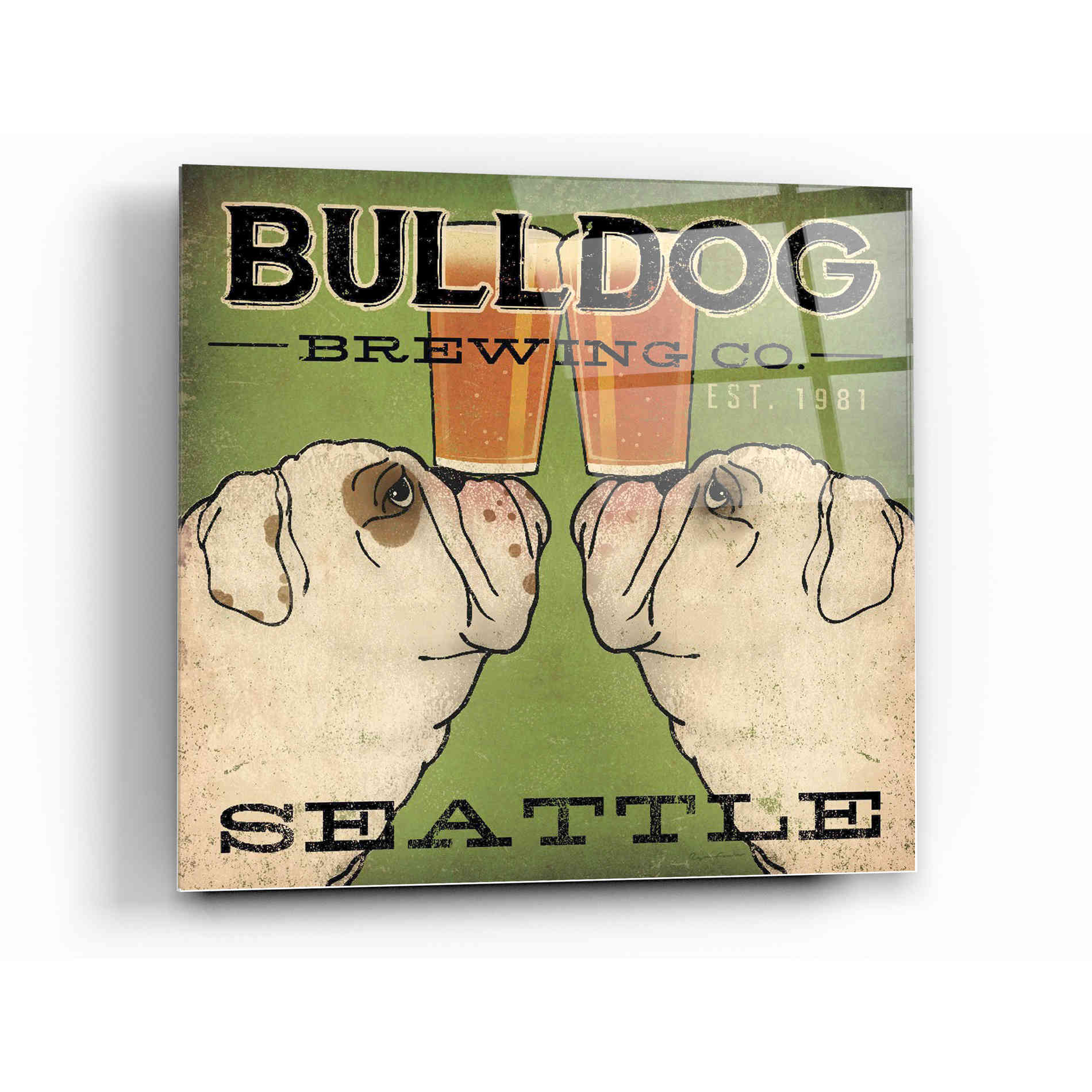 Epic Art 'Bulldog Brewing Seattle' by Ryan Fowler, Acrylic Glass Wall Art,12x12