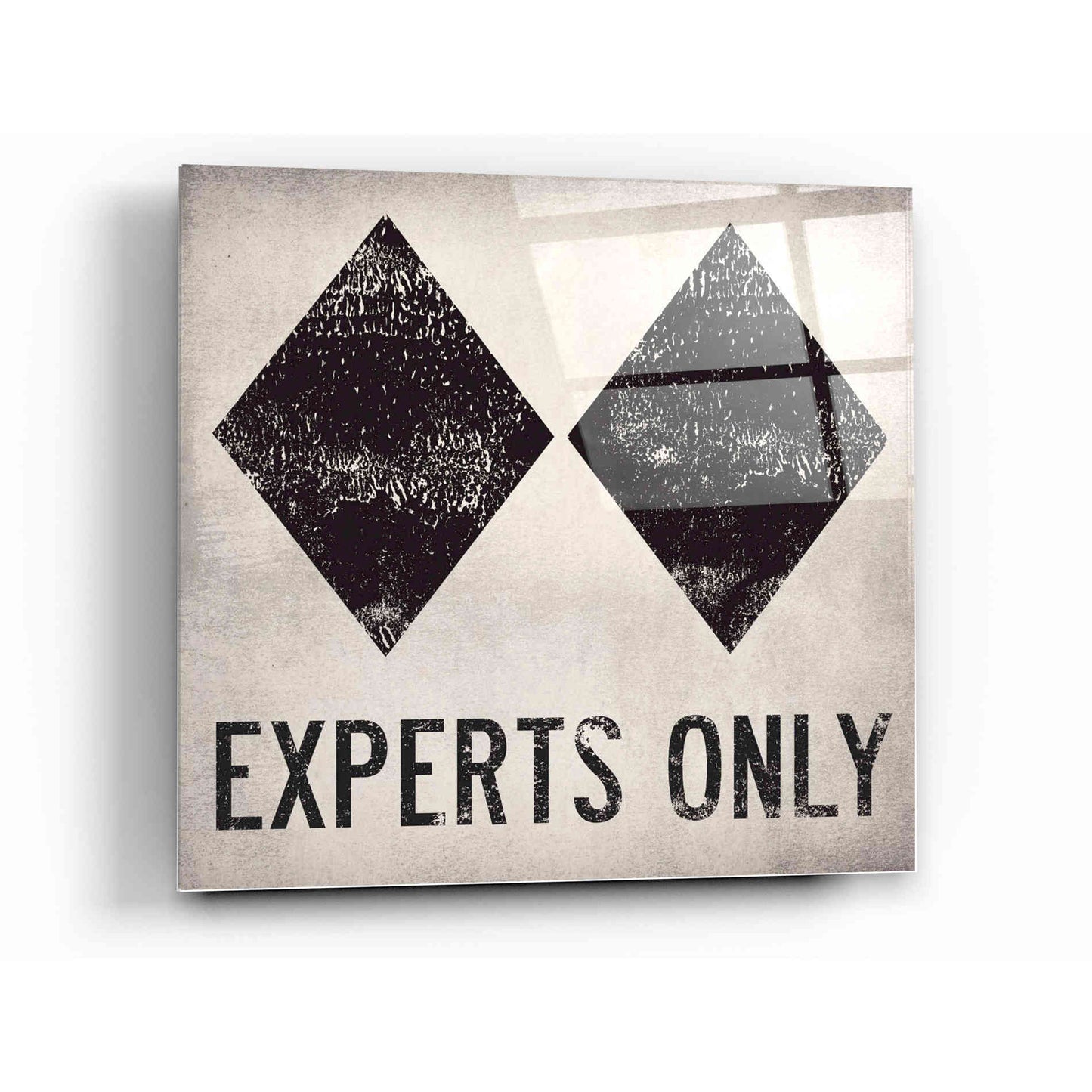 Epic Art 'Experts Only White' by Ryan Fowler, Acrylic Glass Wall Art,12x12