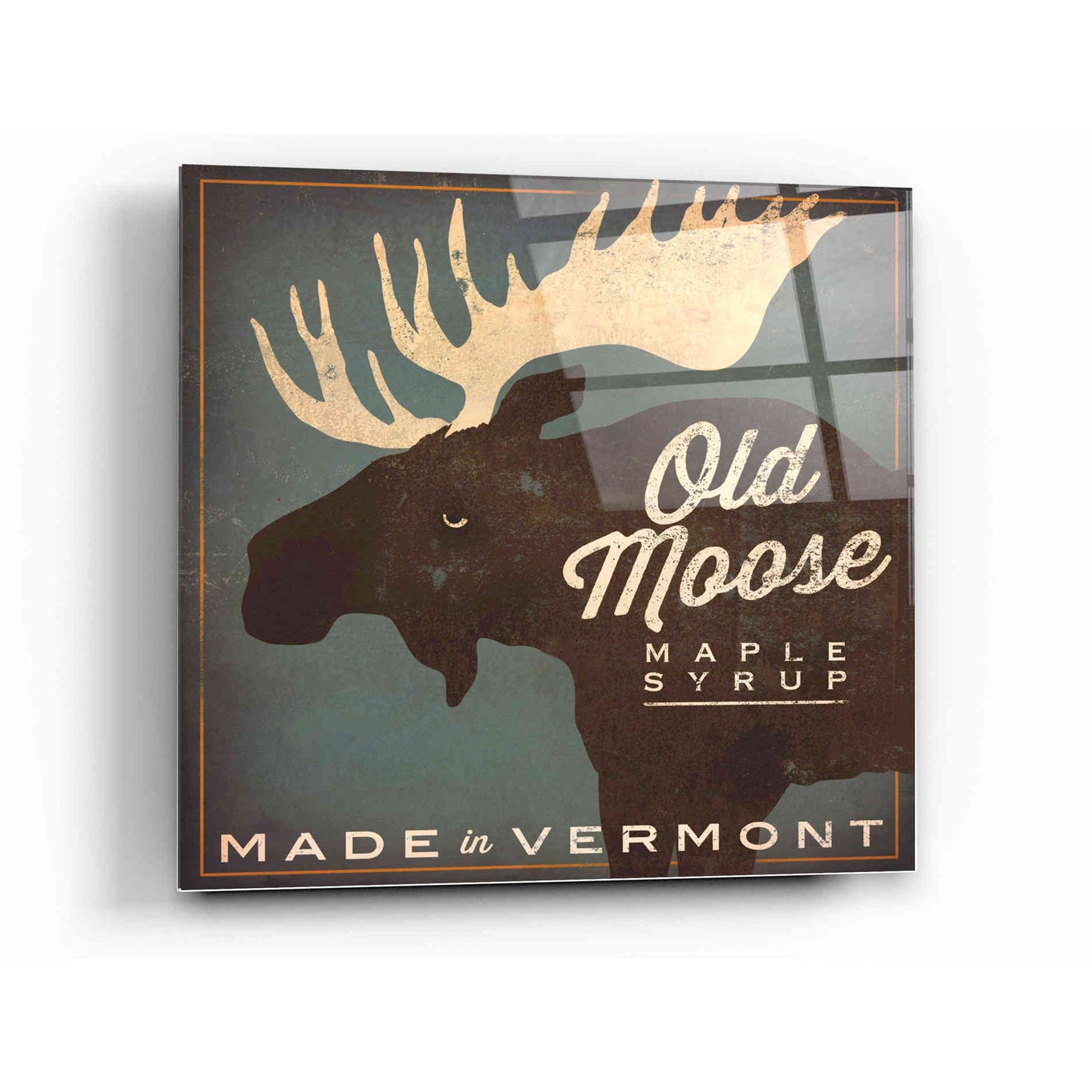Epic Art 'Old Moose Maple Syrup Made in Vermont' by Ryan Fowler, Acrylic Glass Wall Art,12x12