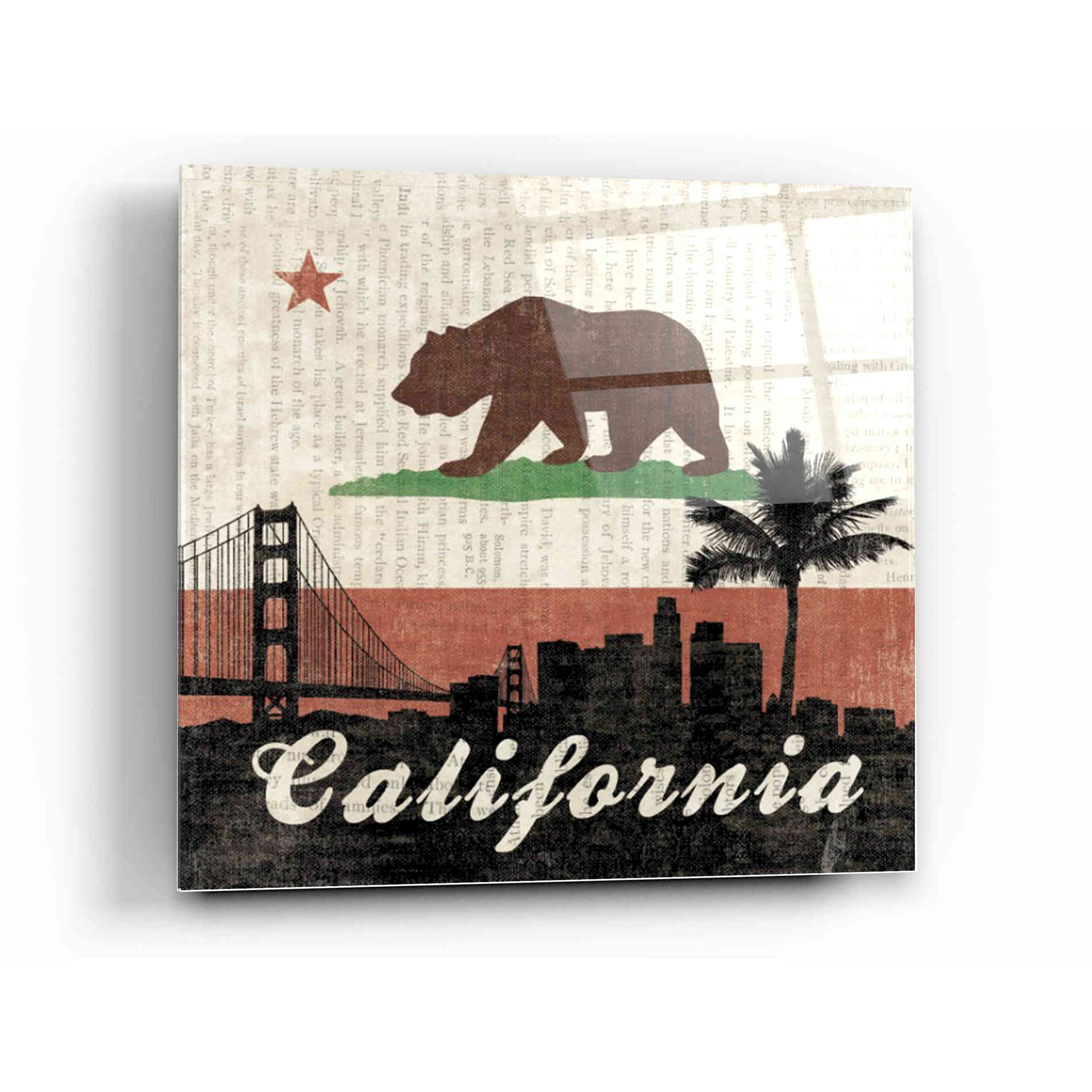 Epic Art 'California' by Moira Hershey, Acrylic Glass Wall Art,12 x 12