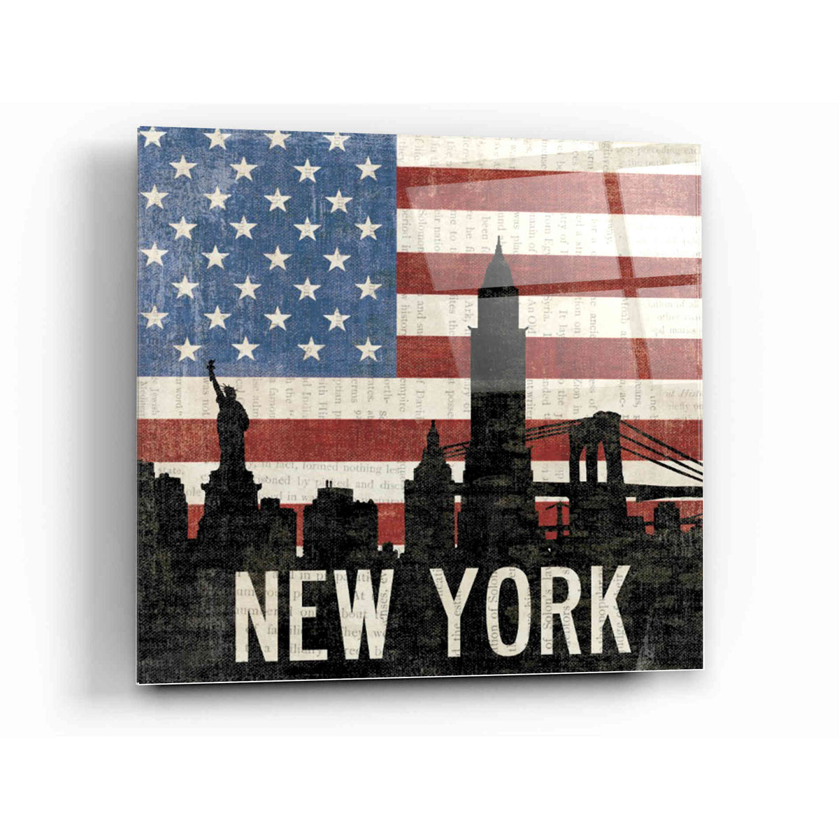 Epic Art 'New York' by Moira Hershey, Acrylic Glass Wall Art,12 x 12