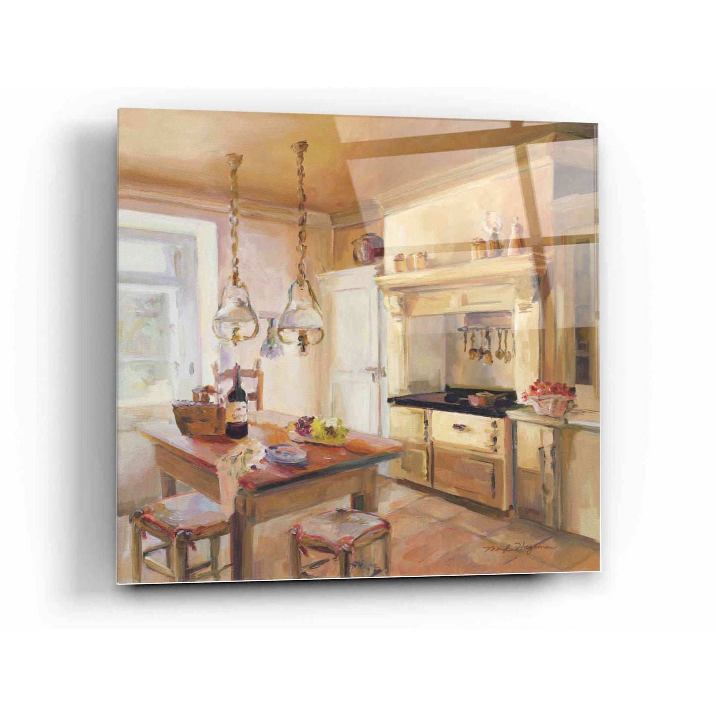 Epic Art 'French Kitchen II' by Marilyn Hageman, Acrylic Glass Wall Art,12x12