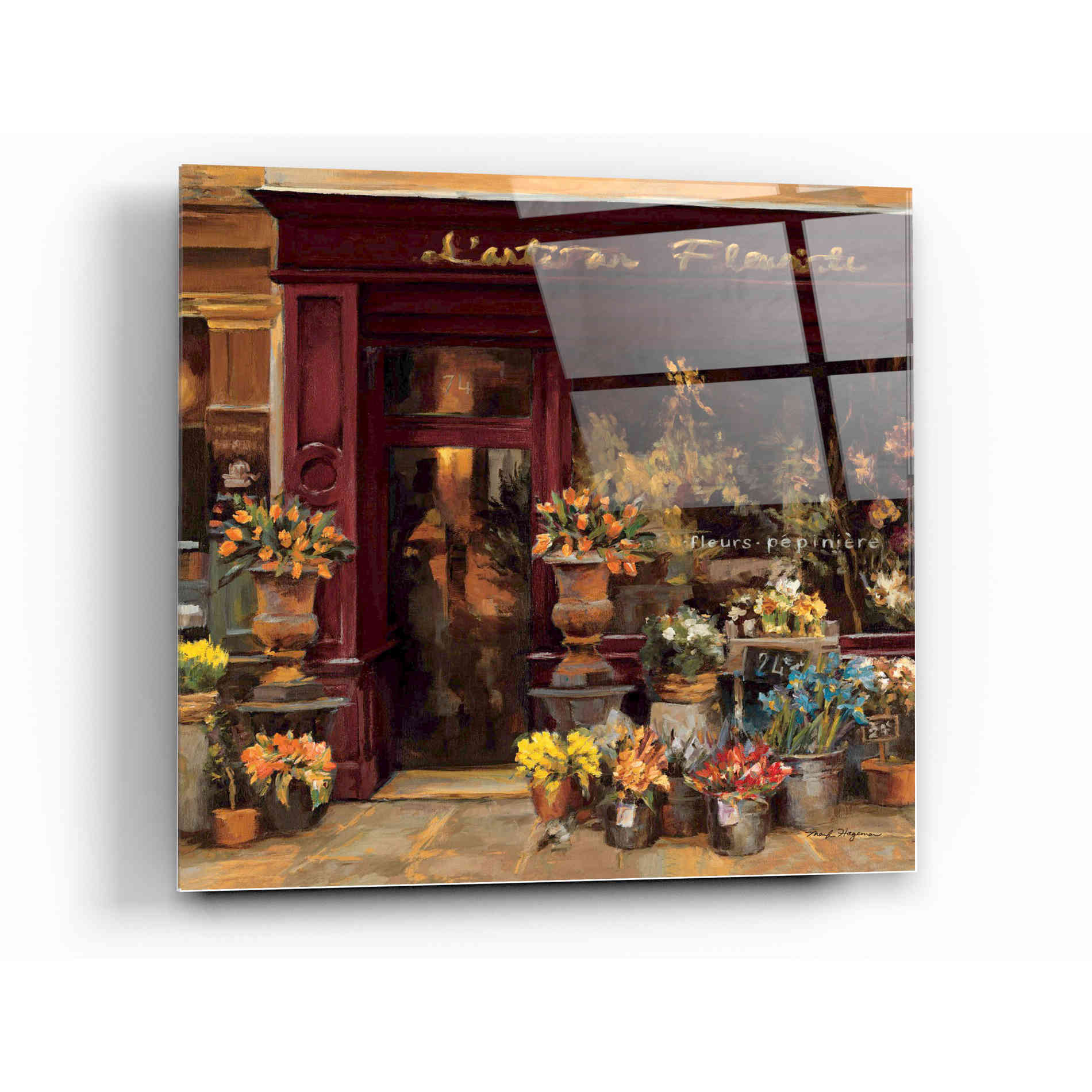 Epic Art 'Parisian Shoppe I' by Marilyn Hageman, Acrylic Glass Wall Art,12x12