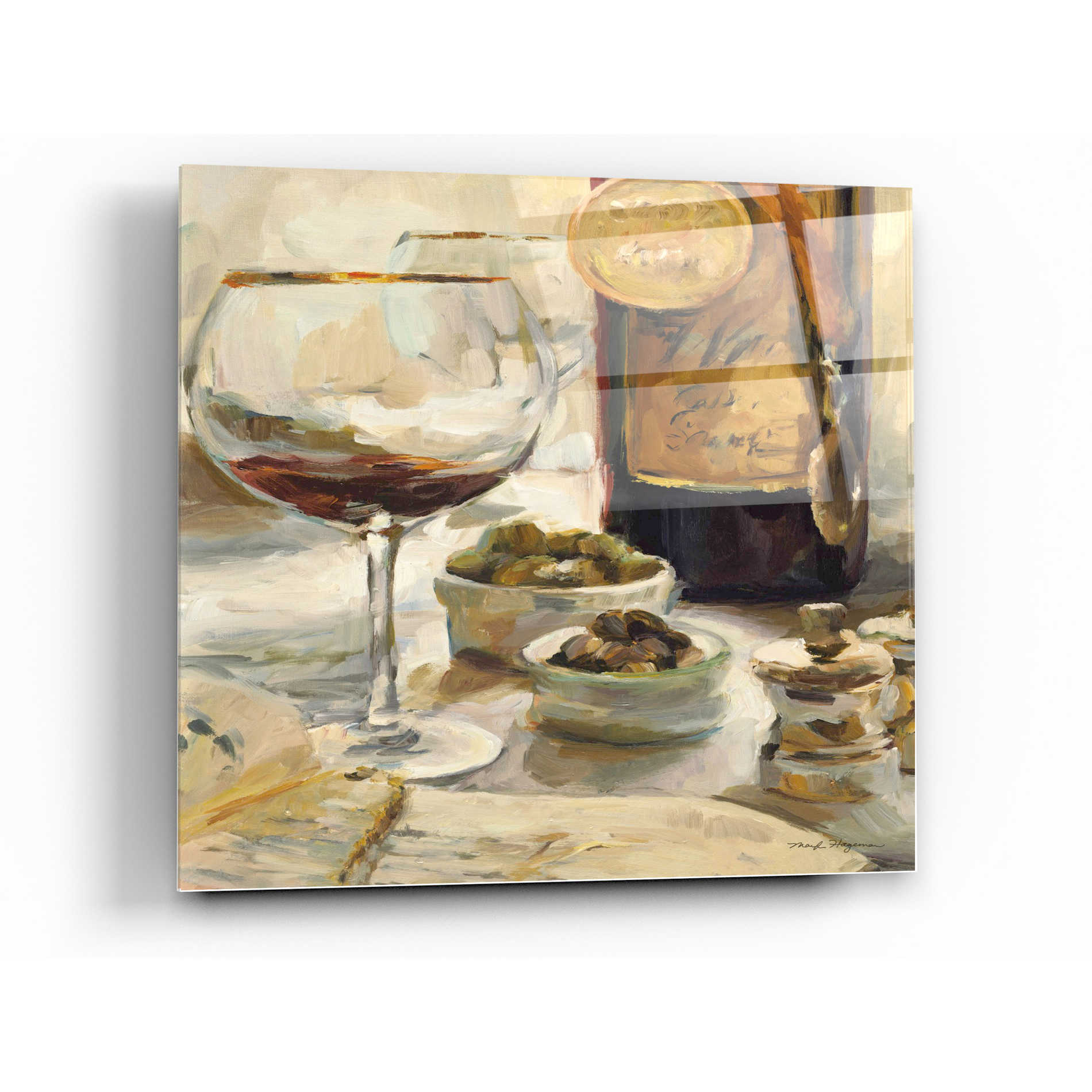 Epic Art 'Award Winning Wine I' by Marilyn Hageman, Acrylic Glass Wall Art,12x12