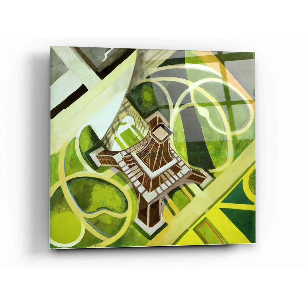 Epic Art 'La Tour Eiffel et Jardin du Champ de Mars' by Robert Delaunay Acrylic Glass Wall Art,12x12