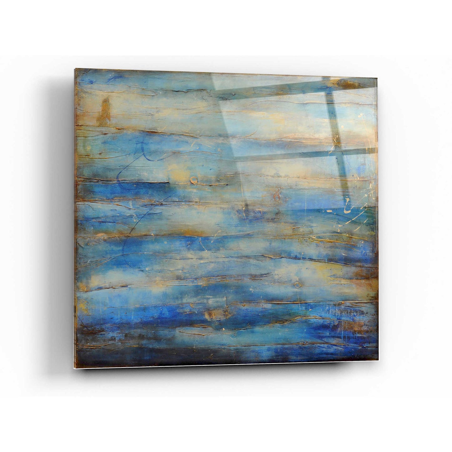 Epic Art 'Blue Bay Jazz' by Erin Ashley Acrylic Glass Wall Art,12x12