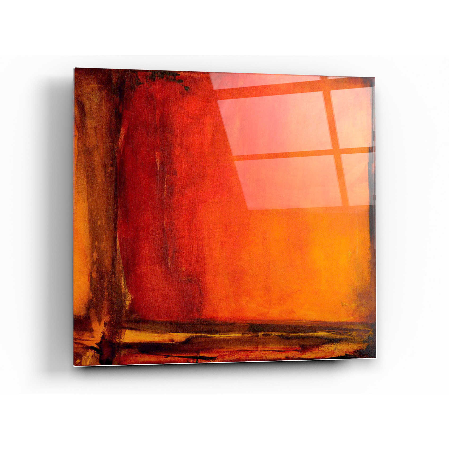 Epic Art 'Red Dawn II' by Erin Ashley Acrylic Glass Wall Art,12x12