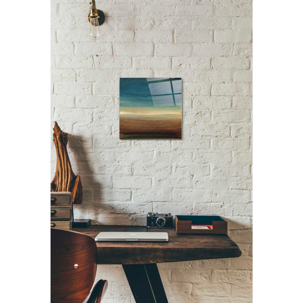 Epic Art 'Abstract Horizon IV' by Ethan Harper Acrylic Glass Wall Art,12x12