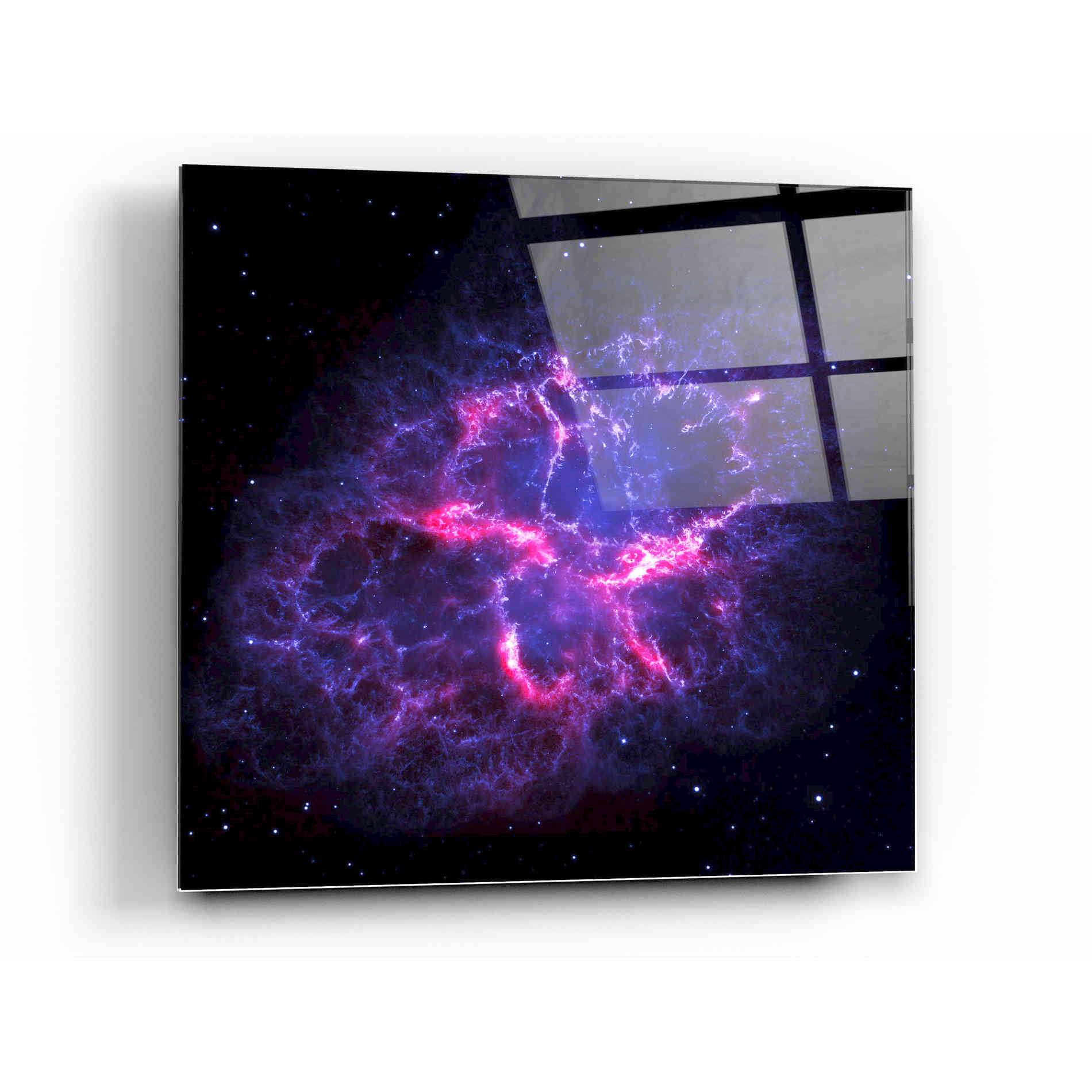 Epic Art "Crab Nebula" Hubble Space Telescope Acrylic Glass Wall Art,12x12