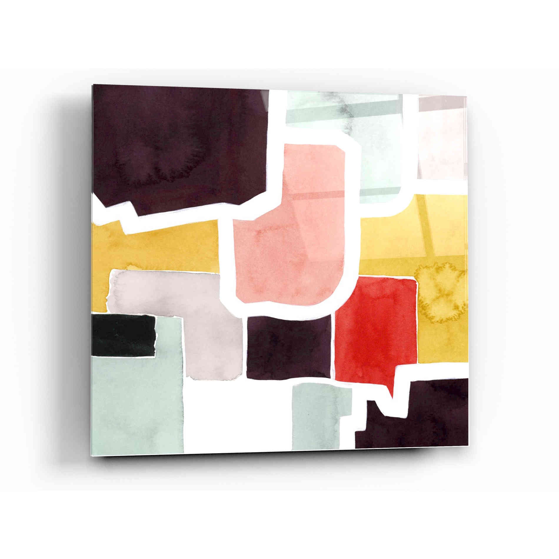 Epic Art 'Color Blocking IV' by Grace Popp Acrylic Glass Wall Art,12x12