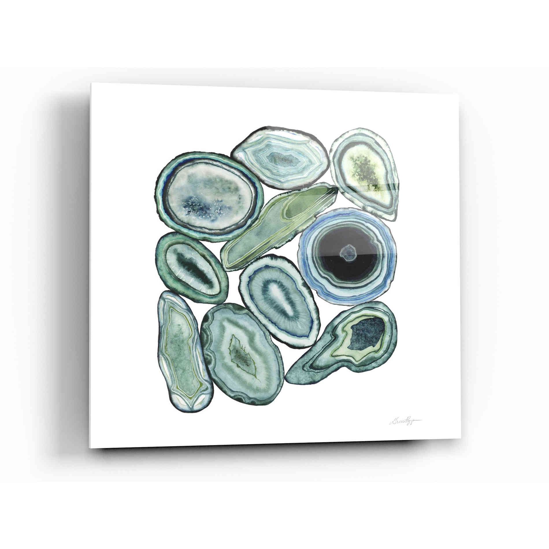 Epic Art 'Stacked Agate I' by Grace Popp Acrylic Glass Wall Art,12x12