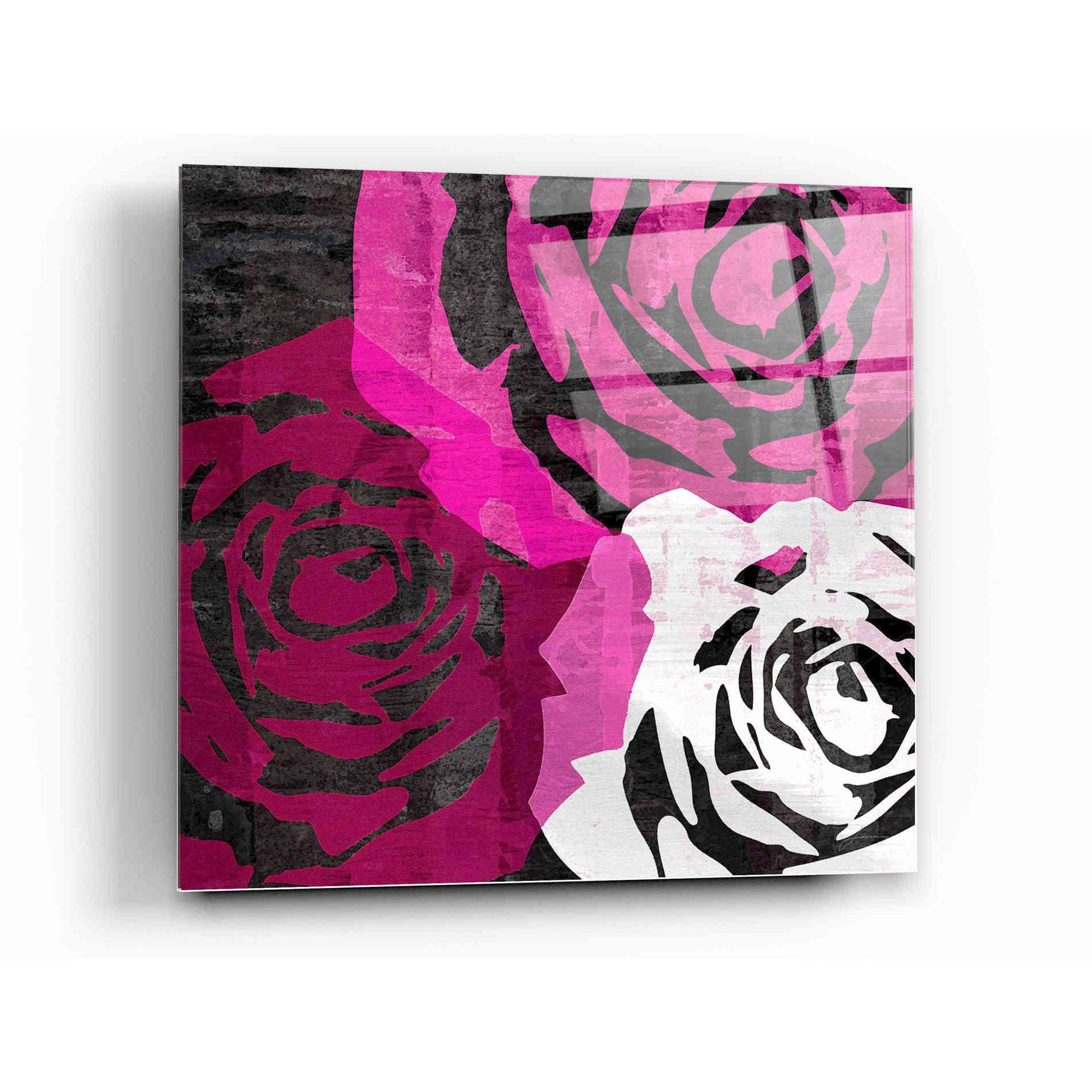 Epic Art 'Bloomer Squares VI' by James Burghardt, Acrylic Glass Wall Art,12x12