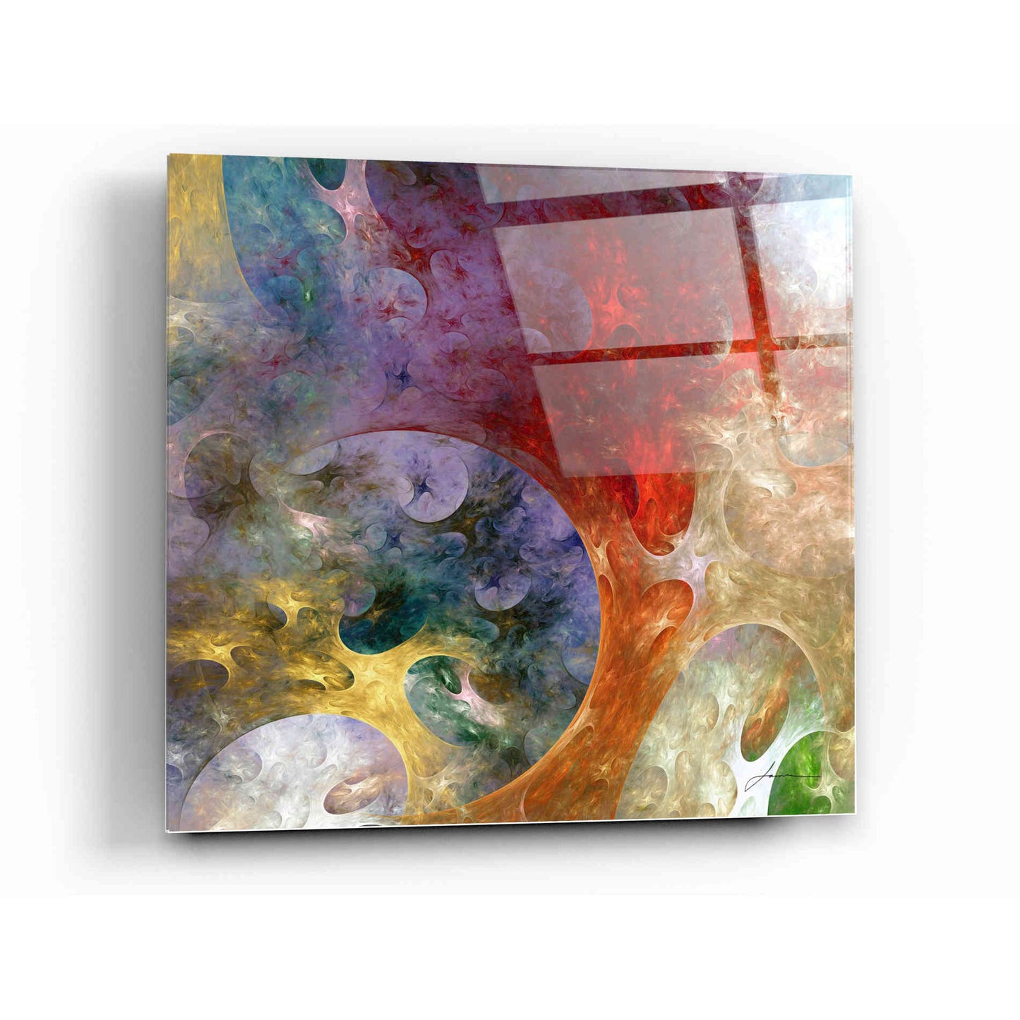 Epic Art 'Lunar Tiles II' by James Burghardt, Acrylic Glass Wall Art,12x12