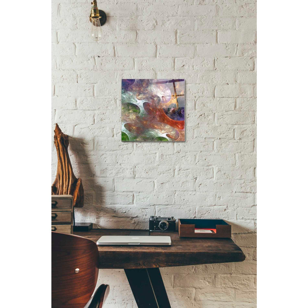 Epic Art 'Lunar Tiles III' by James Burghardt, Acrylic Glass Wall Art,12x12