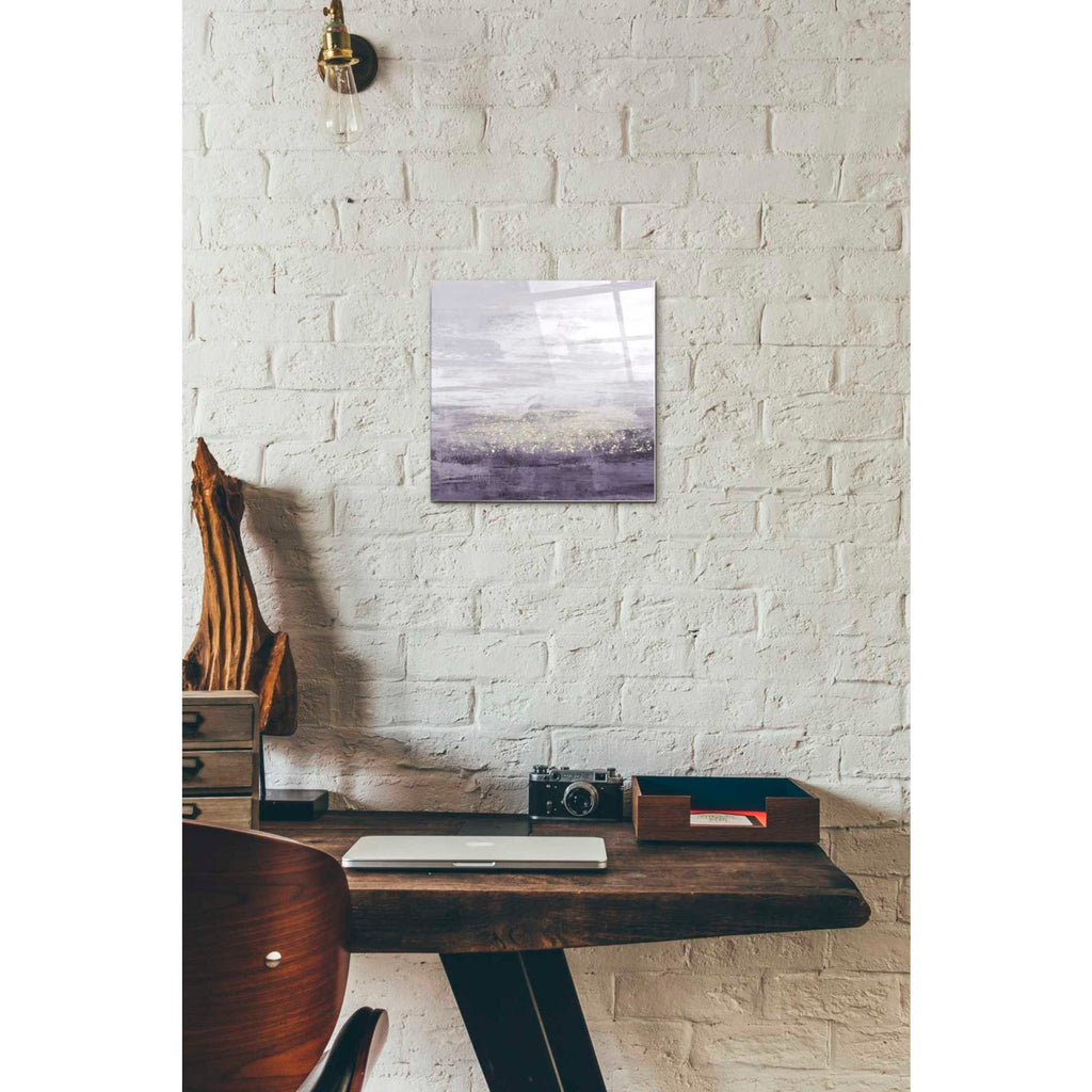 Epic Art 'Amethyst Glitter II' by Jennifer Goldberger Acrylic Glass Wall Art,12x12